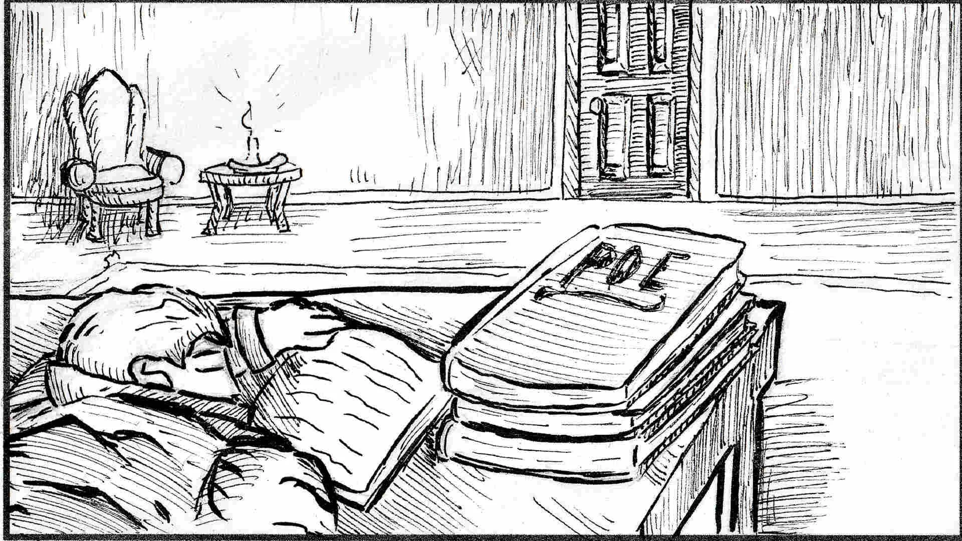 "While I nodded, nearly napping, suddenly there came a tapping,
As of some one gently rapping, rapping at my chamber door."