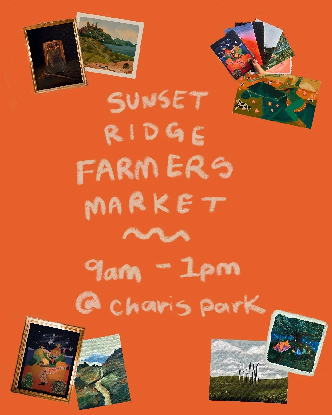 Hey friends! Can&rsquo;t believe November 1st is already this weekend! I&rsquo;ll be back at the farmers market from 9am-1pm :) 

Come see me and get some unique art to color your home ☺️ 
I highly recommend preordering a pack of greeting cards off m
