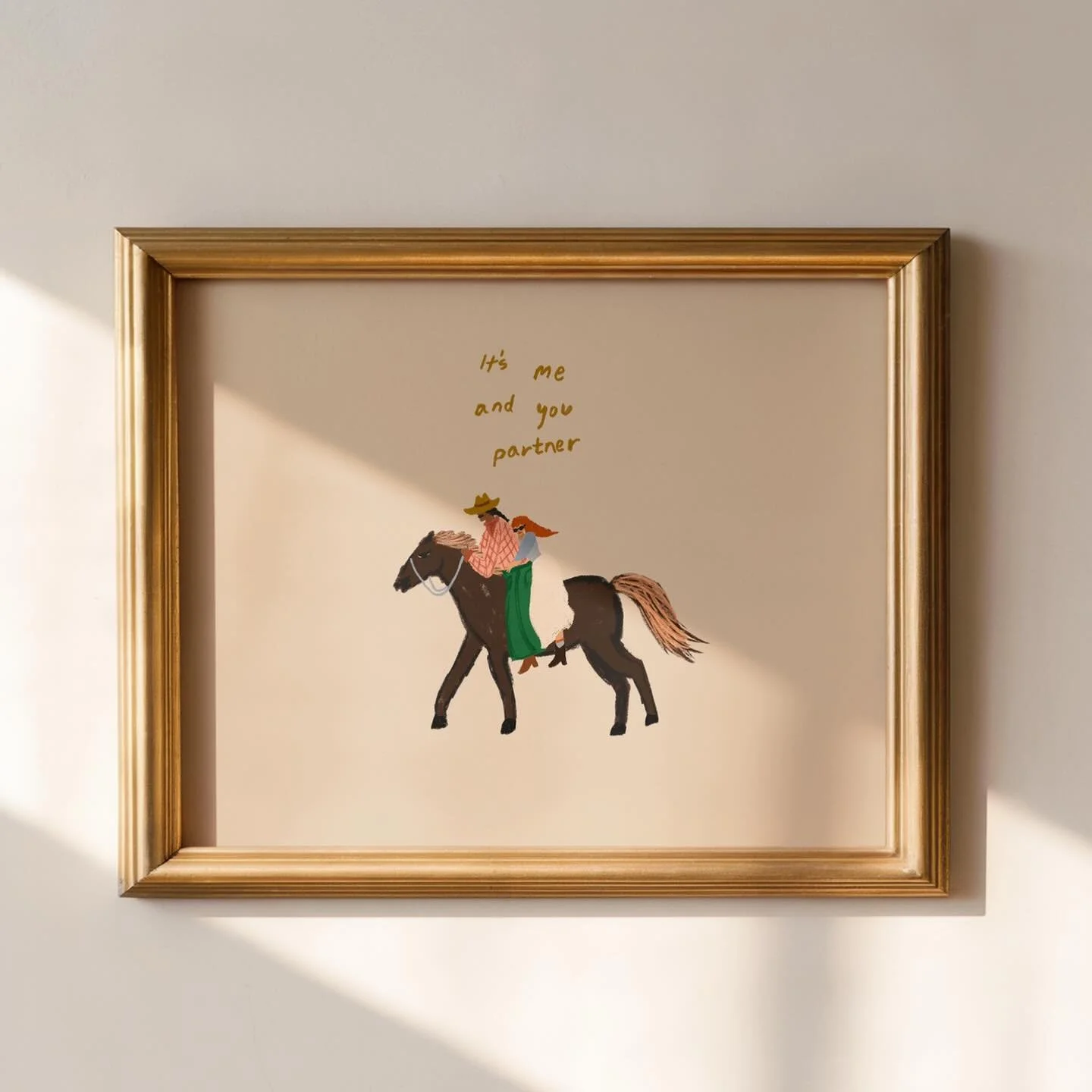 This cutie was popular so she&rsquo;s made it on the website. Fine art prints in multiple sizes ☺️🤠 

#westernart #cowboyart #sanantonioartist #digitalillustrator