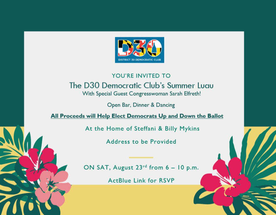 District 30 Democratic Club Summer Luau