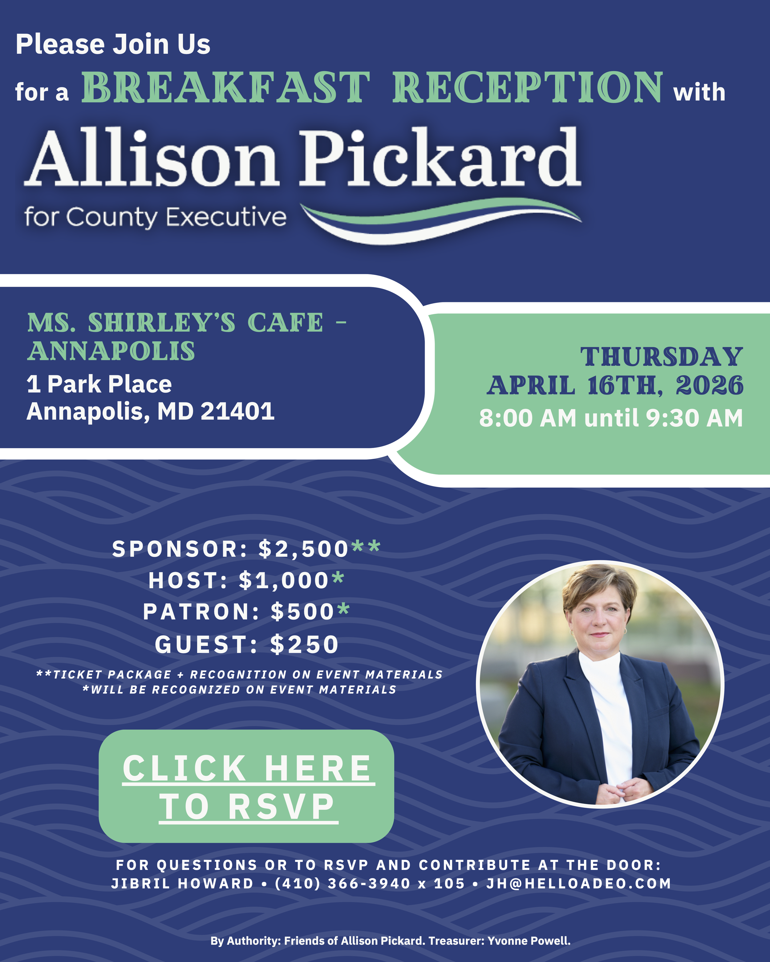 Breakfast Reception with Allison Pickard