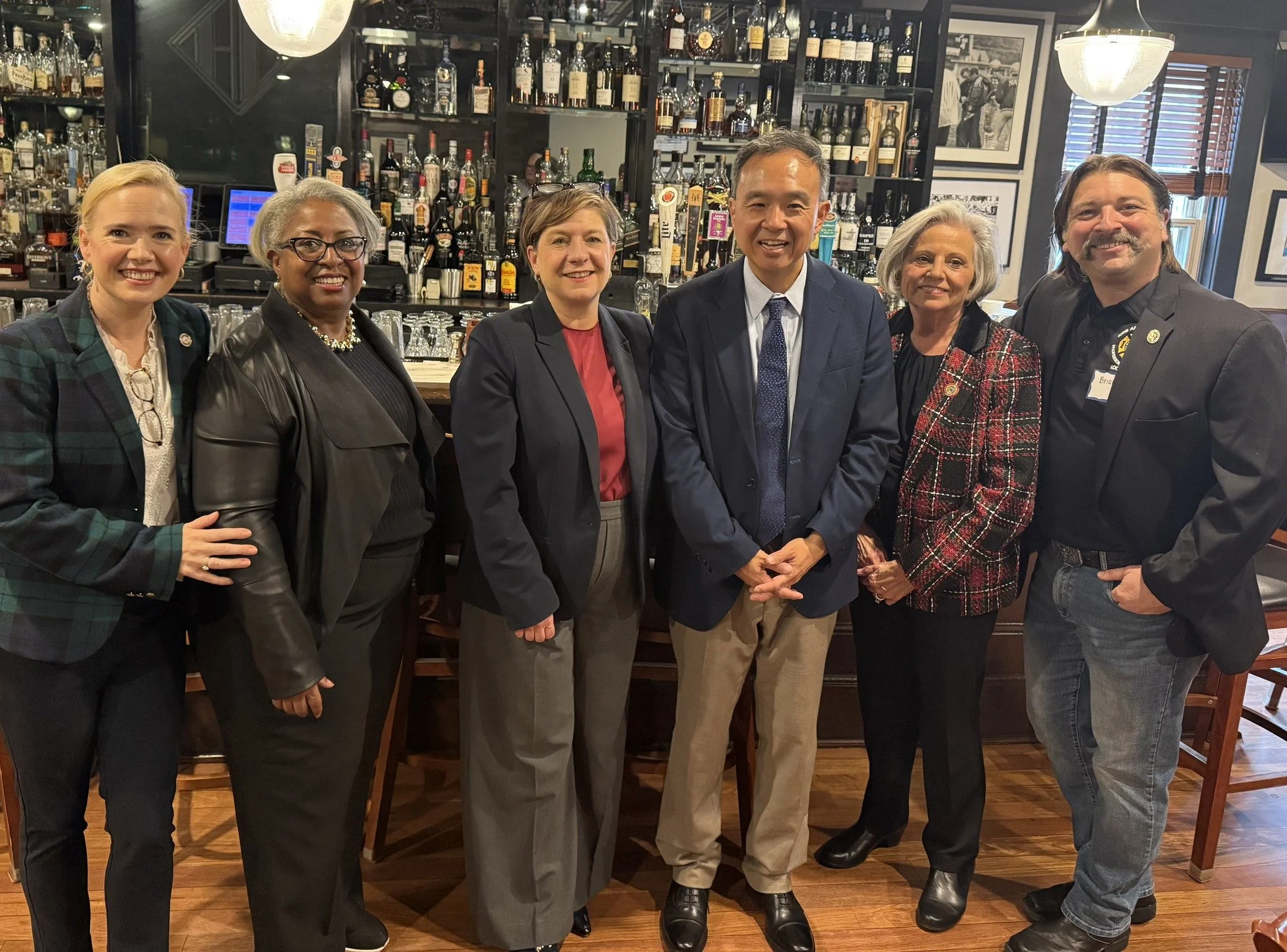 Allison Pickard with Senator Pam Beidle, Delegate J. Sandy Bartlett, Delegate Mark Chang, Delegate Dana Jones at Harry Browne's