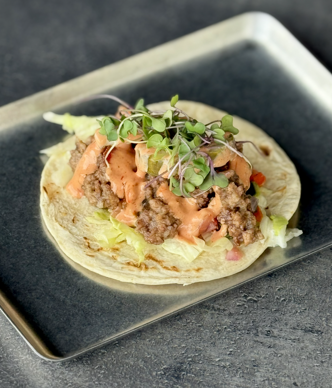 Wagyu Cheeseburger Taco