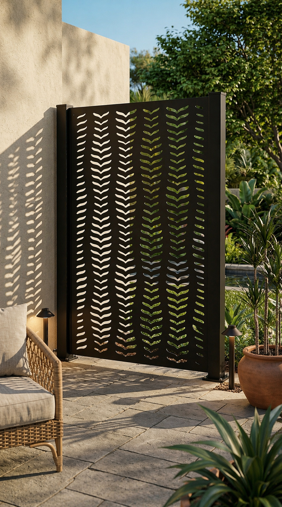 Poisson Aluminum Privacy Screen