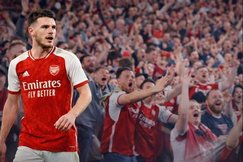       Declan Rice in Red and White: Arsenal Away Fans Debut Catchy New Chant at Bournemouth