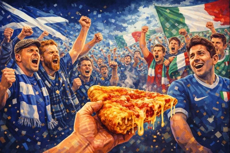 Deep Fry Your Pizza Chant Lyrics (Scotland vs Italy Song)
