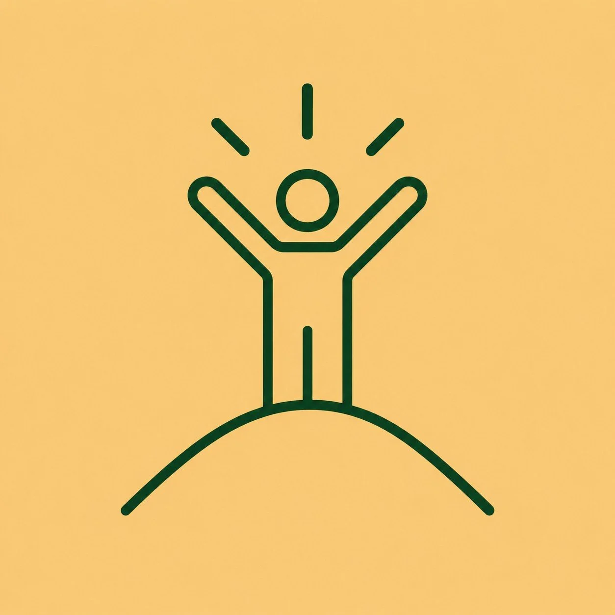 An icon showing a person shouting our their goals.