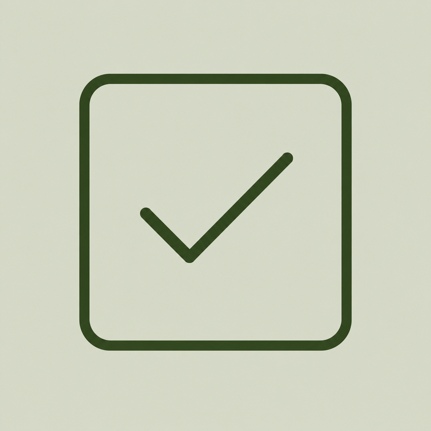 A green check mark icon.