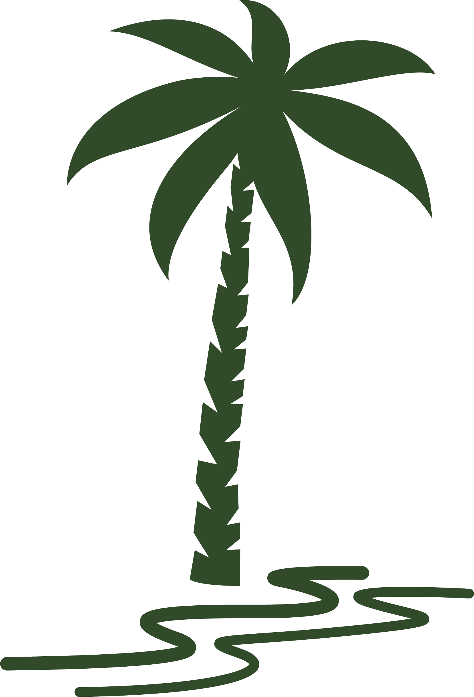 Make Life Easy all green palm tree logo.