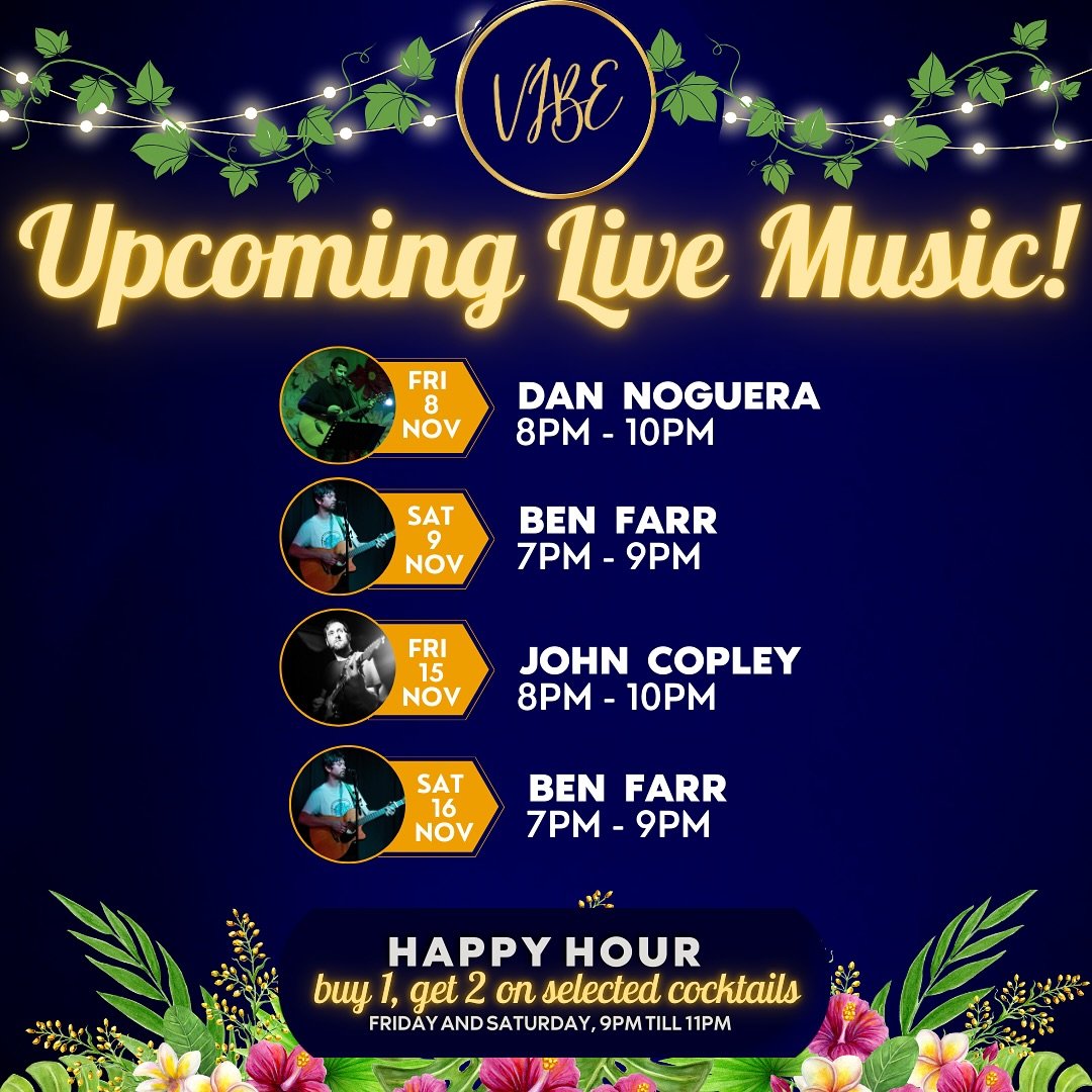 Excited to continue the acoustic vibes after the awesome recent nights! Check out our upcoming live music schedule for the next few weeks! Secure your tables by dropping us a message - can&rsquo;t wait to have you all there! 🎶🎸 Book your spot now! 