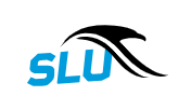 SLU logo with stylized wave design