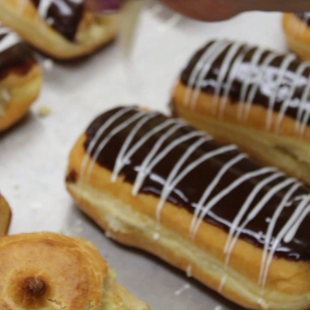 Boston cream donuts!!! Made fresh everyday by our bakers and staff!! Stop in today! #antoinespastryshop #richthebaker #donuts #boston #bostoncream #bostoncreamdonuts #shopsmall #smallbusinesssaturday