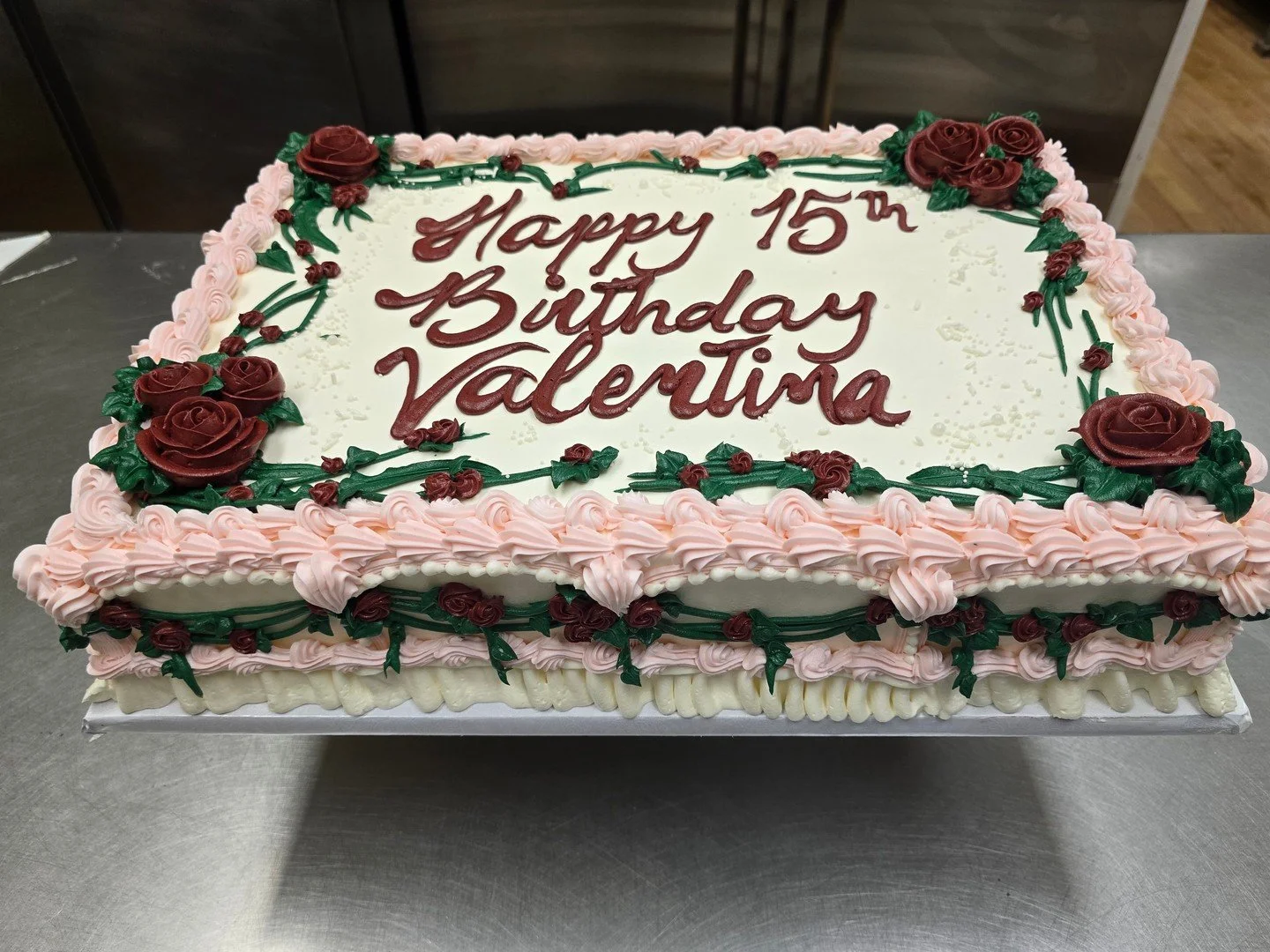 Happy 15th Birthday Valentina! #antoinespastryshop #bakery #bakerylife #bakerytiktok #cakes #richthebaker #happybirthday❤️