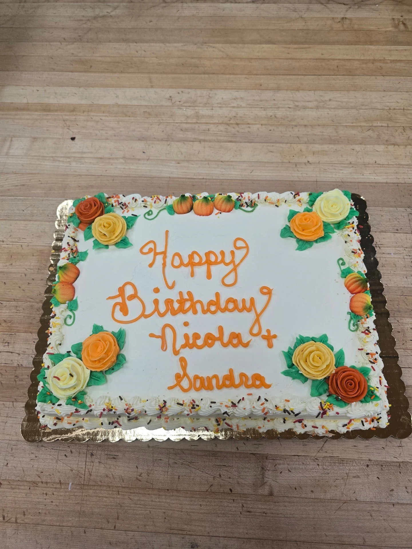 Happy Birthday Nicola + Sandra! #antoinespastryshop #cakes #cake #bakery #bakerylife #napoleon #napoleoncake #buttercream #custard #roses #richthebaker