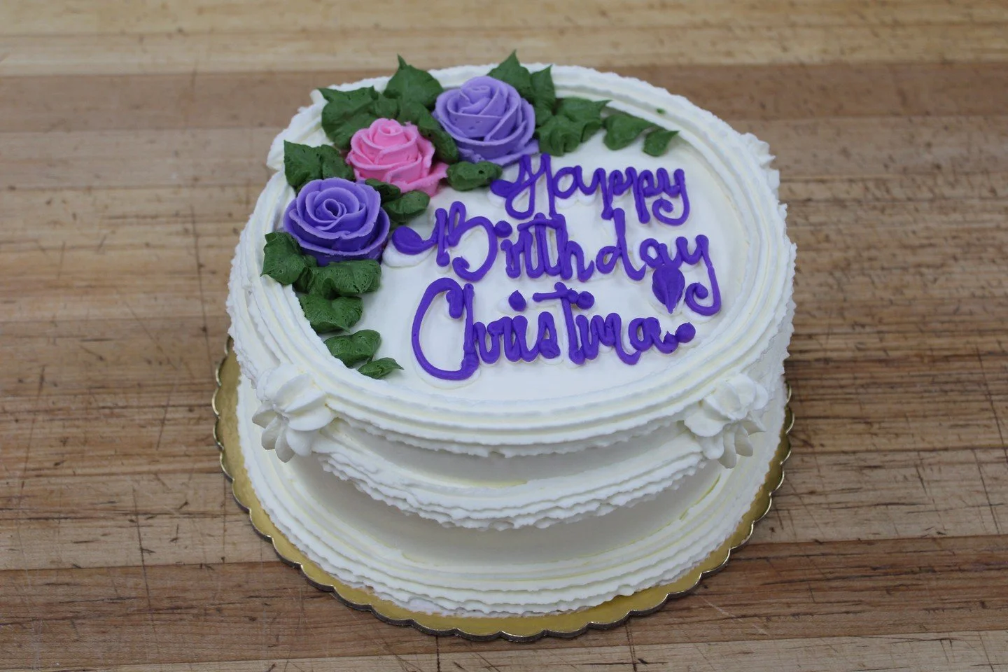 Happy Birthday Christina! #antoinespastryshop #bakery #cake #cakes #bakerylife #richthebaker #happybirthday #whipcreamstrawberry #customcakes #customcake