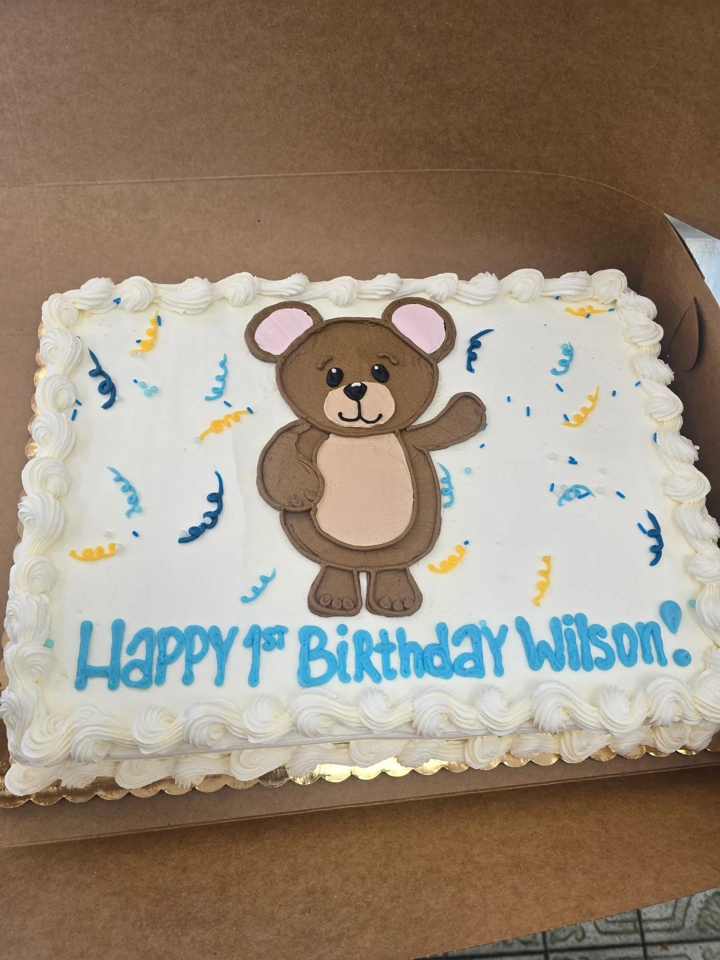 Happy 1st Birthday Wilson! #antoinespastryshop #bakery #baker #bakerlife #1stbirthday #richthebaker #teddybear