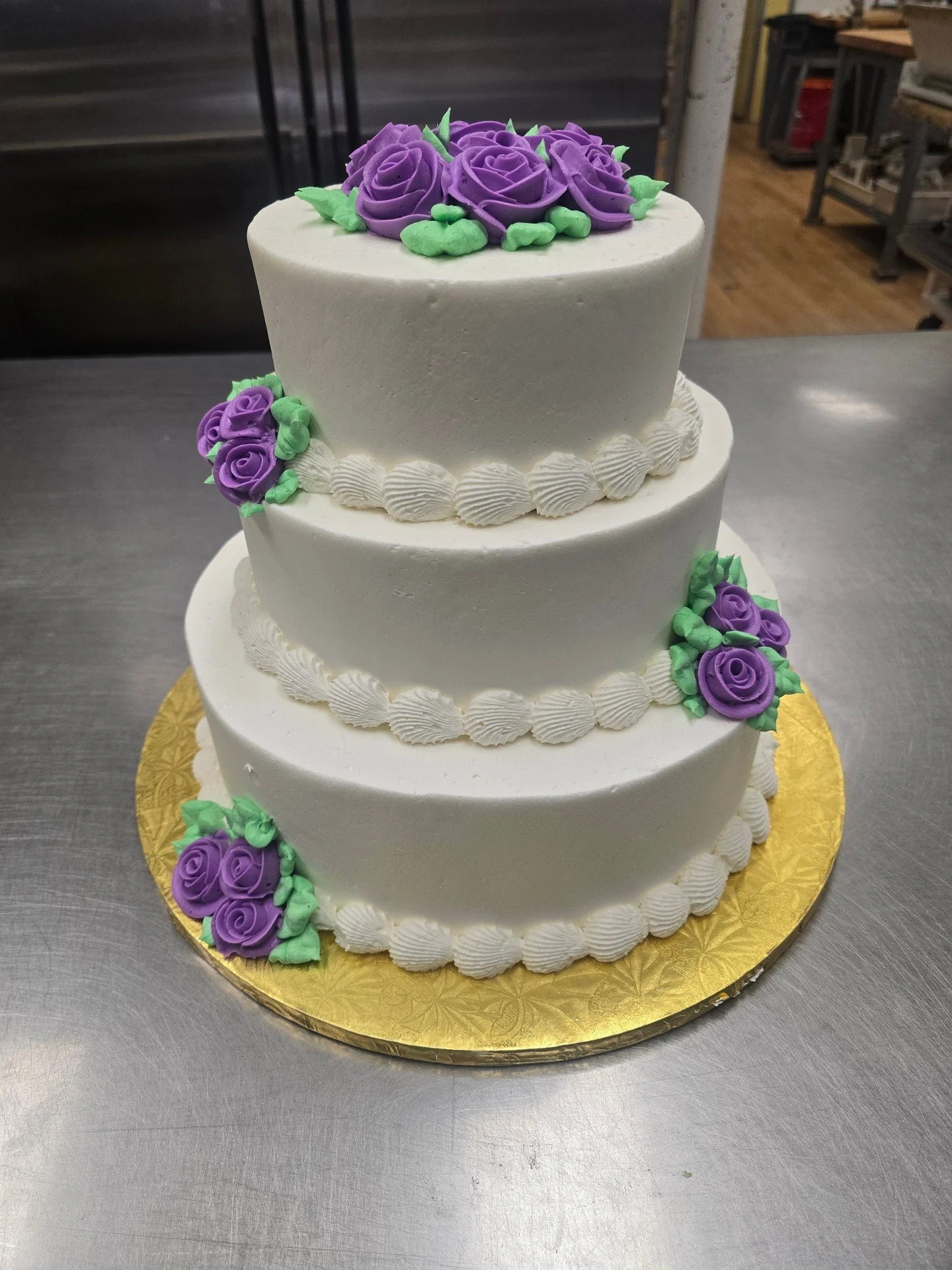 Beautiful!! #antoinespastryshop #cake #cakes #happybirthday #richthebaker #bakery #bakerlife #tieredcake #threetiers