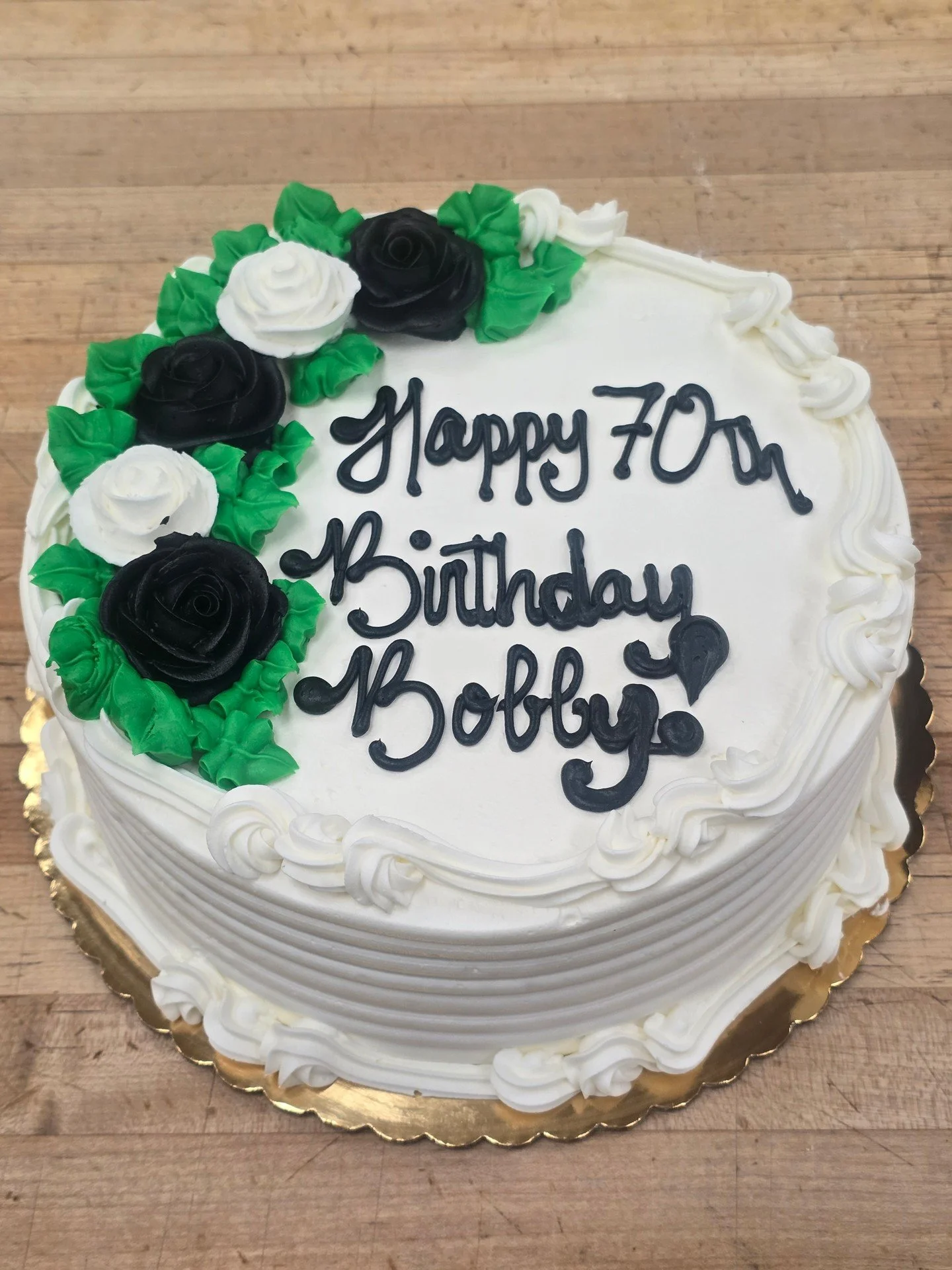 Happy 70th Birthday Bobby! #antoinespastryshop #cake #cakes #happybirthday #richthebaker #bakery #bakerlife #vanillacake #frosting