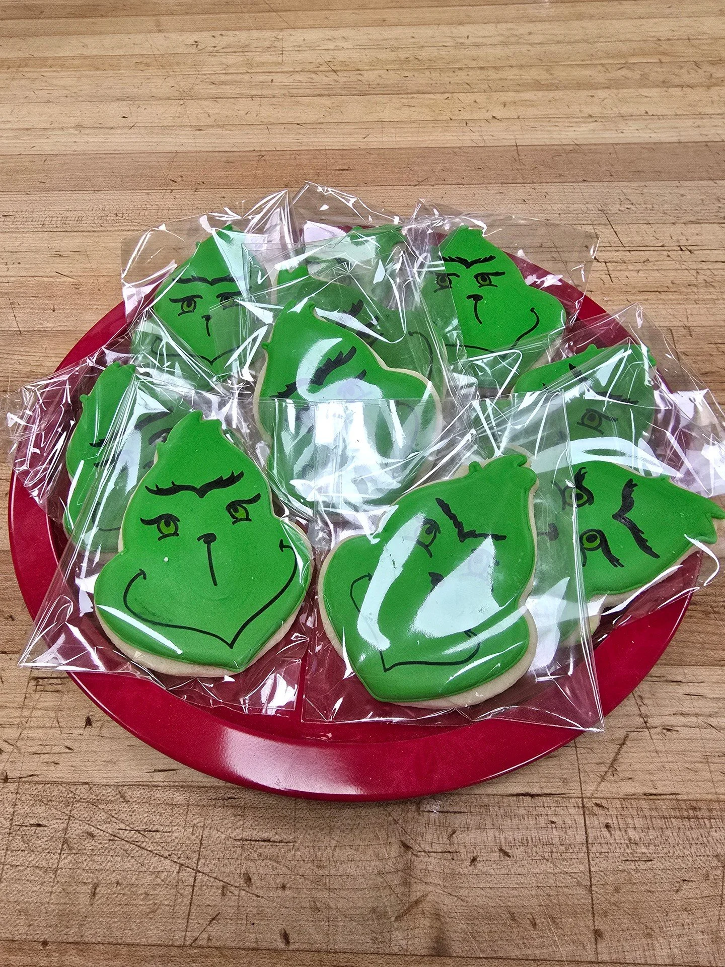 We have Grinch Royal Icing cookies! Stop in today for your festive treat!! #antoinespastryshop #thegrinch #handmade #bakery #baker #shoplocal #shopsmall #royalicingcookie