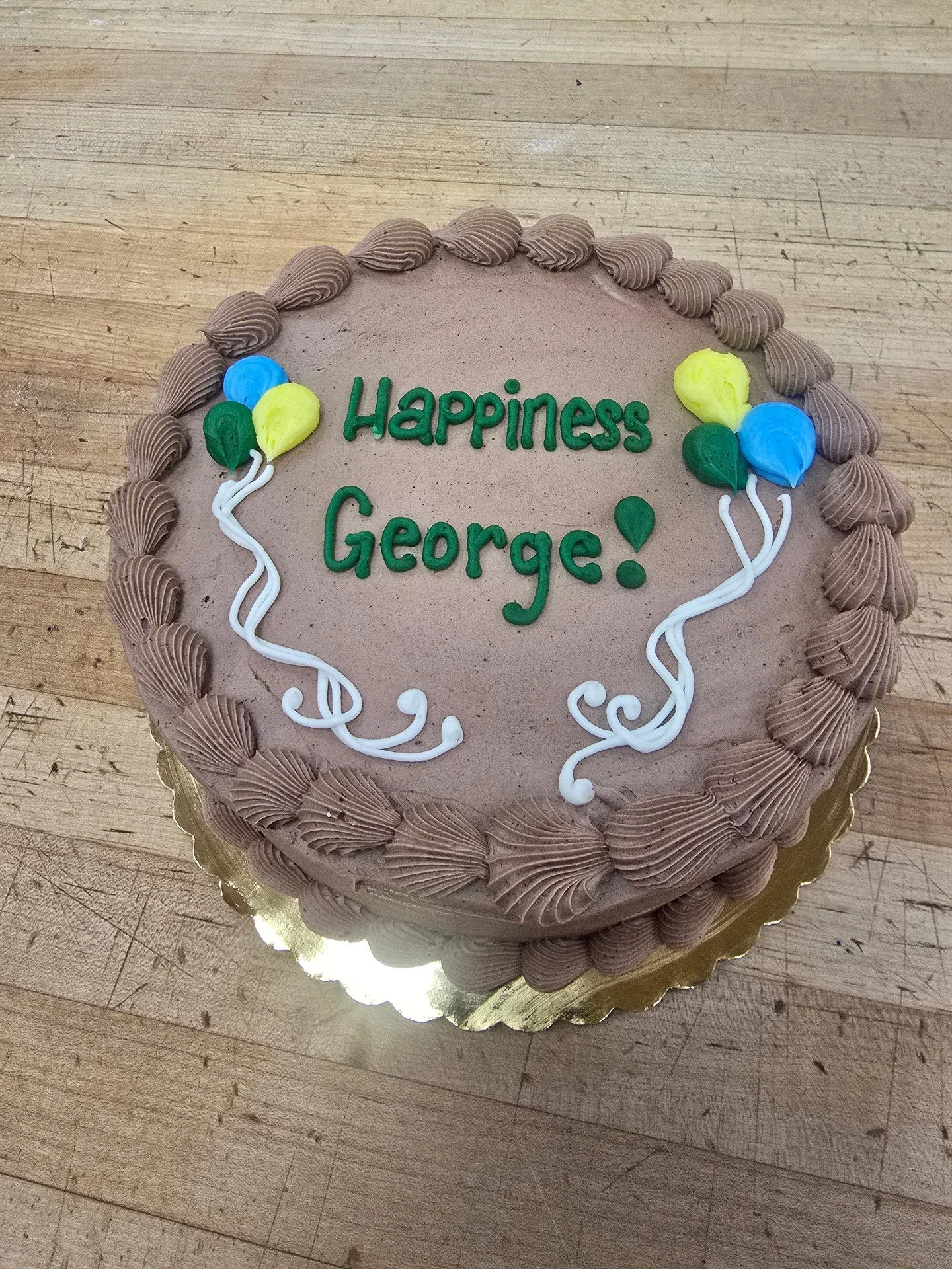 Happiness George! #antoinespastryshop #bakery #bake #chocolatecake #freshmade #richthebaker #frosting #cakes #cake