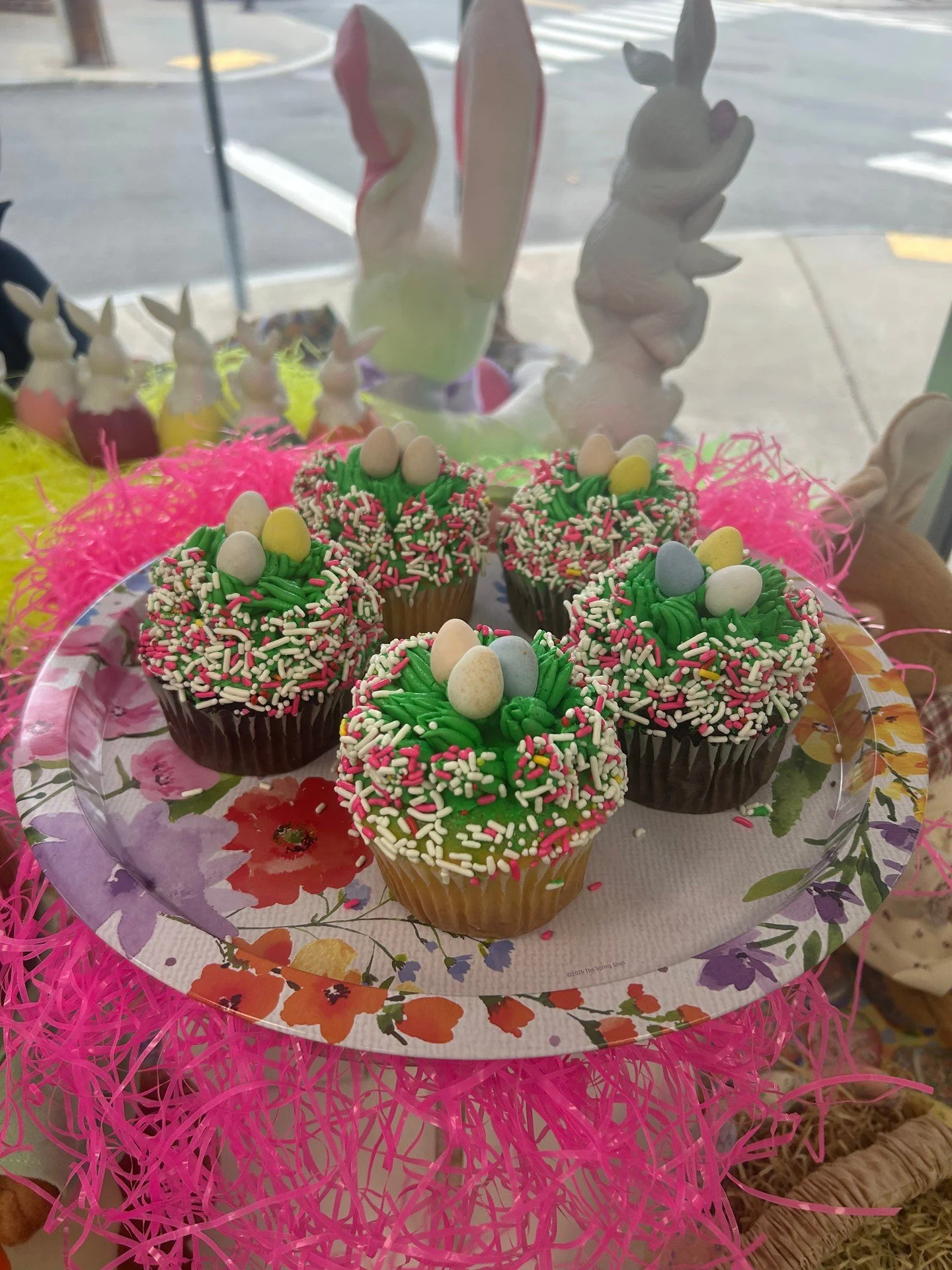 The Easter bunny has arrived at the shop and baked some treats! Stop in today to get your Easter cupcakes today!! #antoinespastryshop #easter #cupcakes #chocolate #richthebaker #holiday