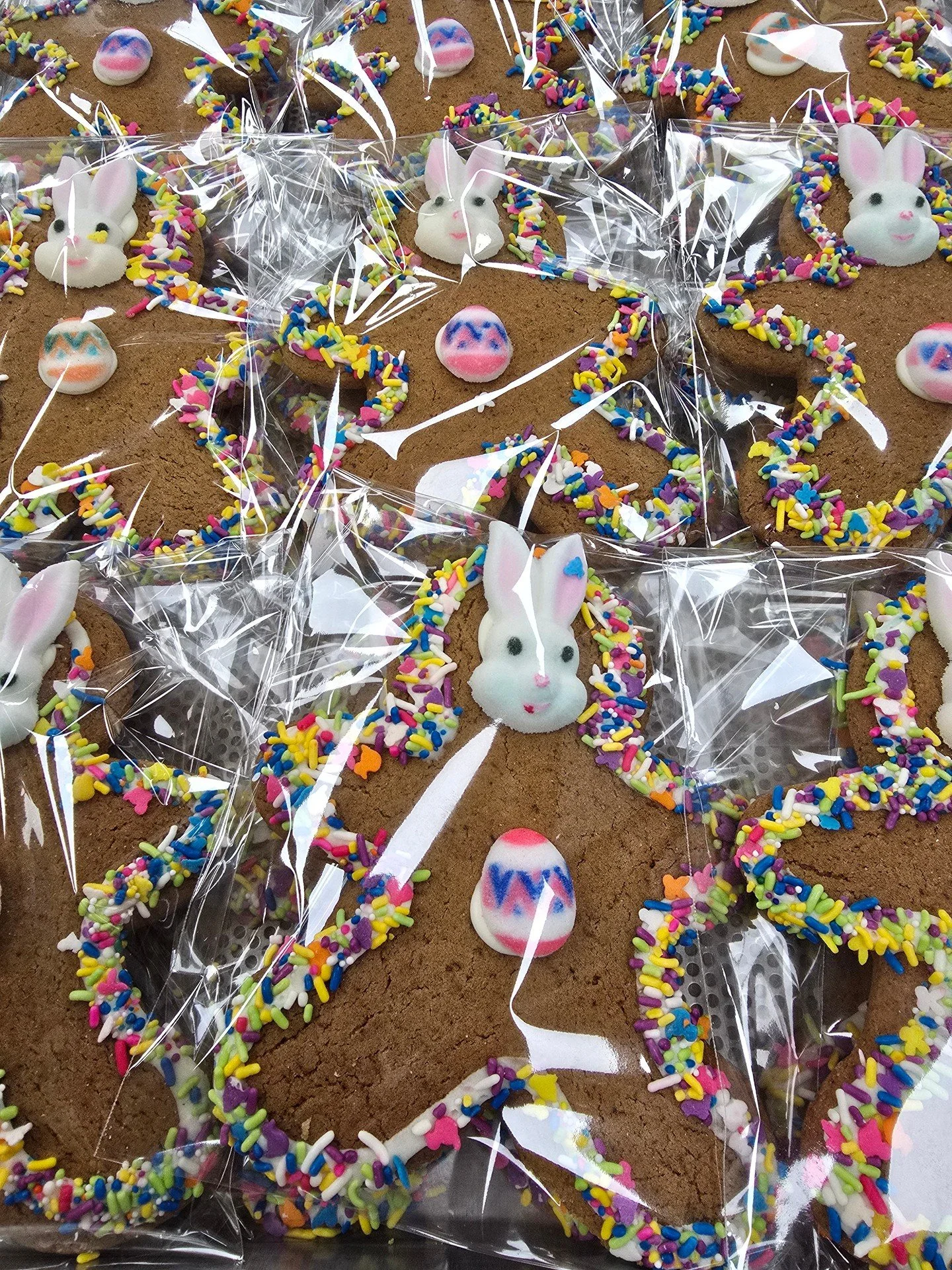 Our Easter Gingerbread have arrived at the shop!! Stop in today to grab a bunny today!! #antoinespastryshop #spring #easter #gingerbread #holiday #cookie #cookies #richthebaker #easterbunny