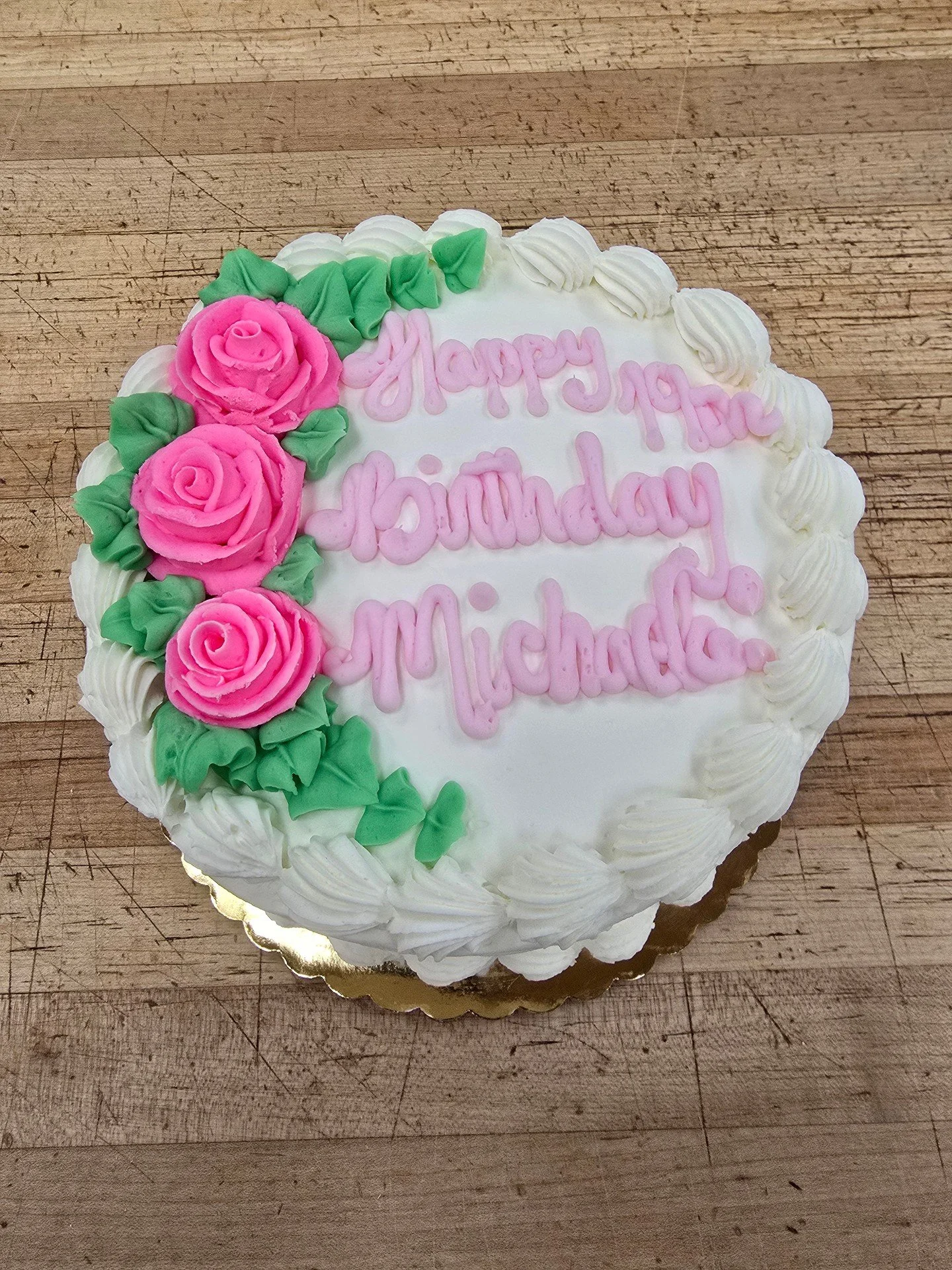 Happy 19th Birthday Michaela! #antoinespastryshop #cake #cakes #customcake #pink #vanilla #frosting #richthebaker