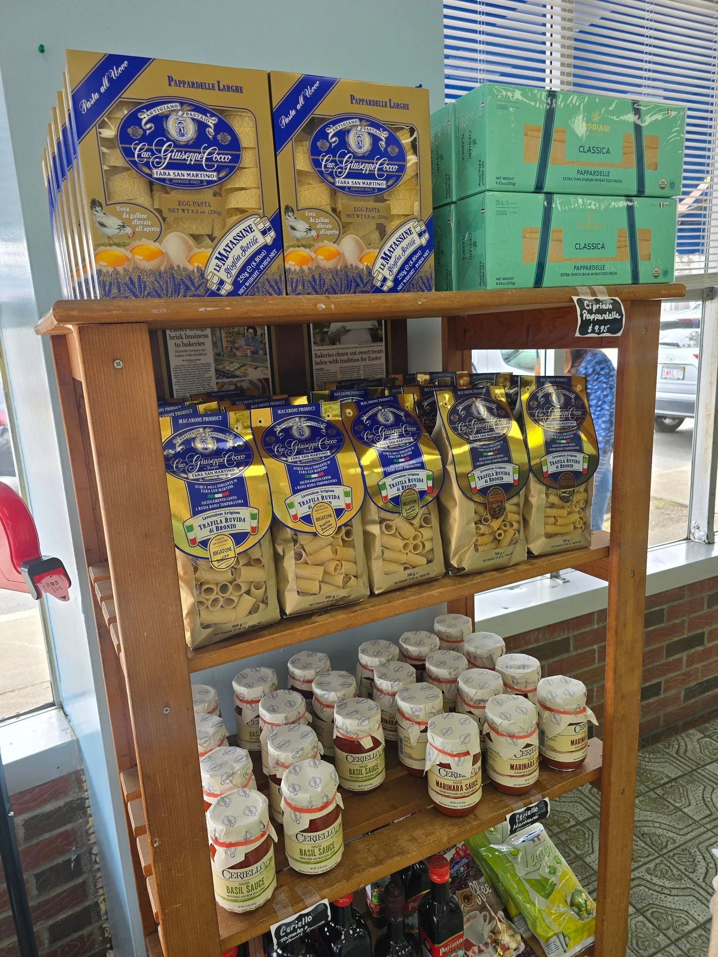 Happy Saturday!! Our Spring imports are in! Stop in today to get some pasta, sauce or hard candy! #antoinespastryshop #candy #pasta #imported #coffee #fruit #lemon #italy #italian #richthebaker