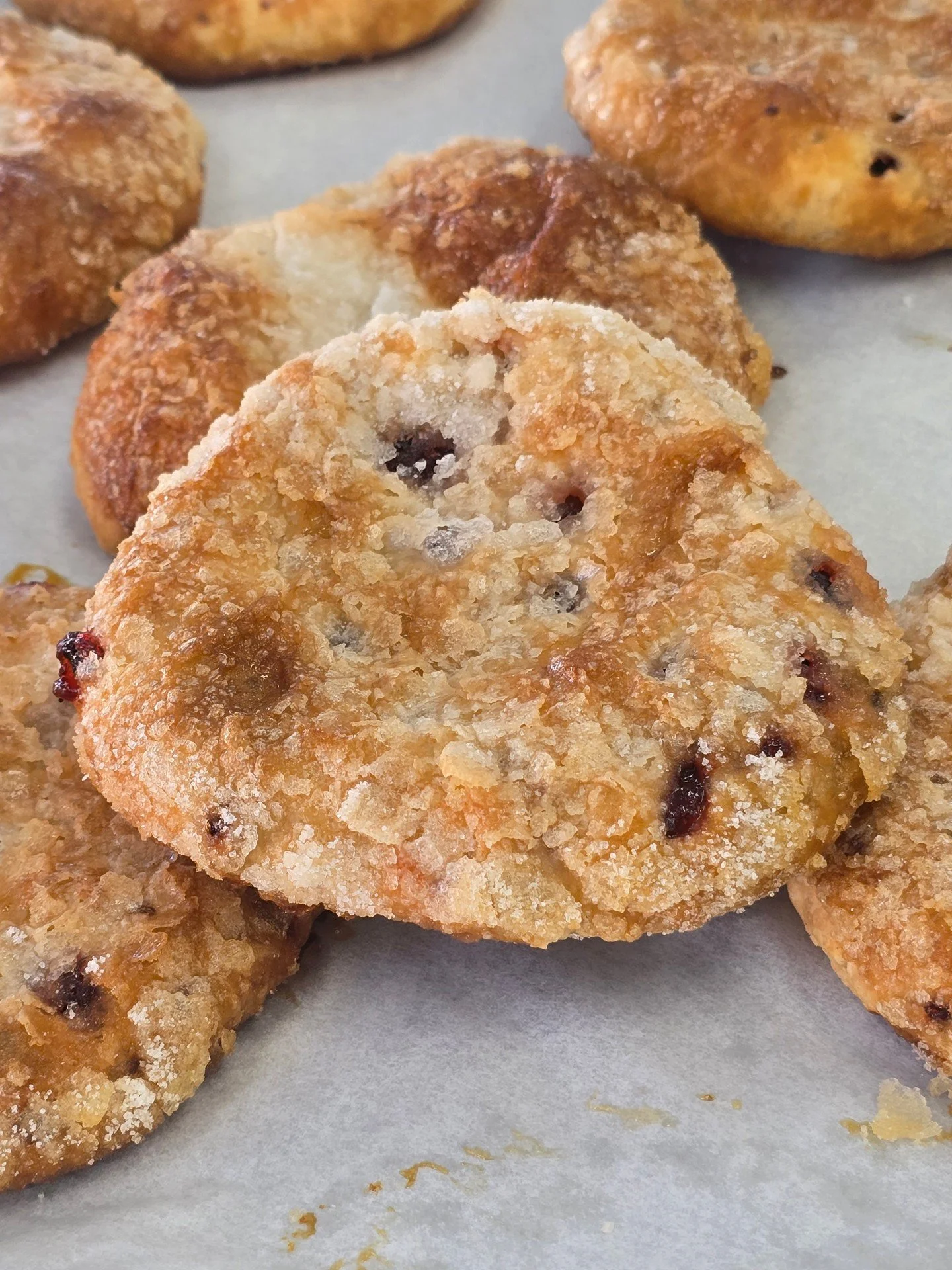 Eccles Cake!! One of the best breakfast pastries we offer! #antoinespastryshop #breakfast #pastry #pastries #english #englishpastry #richthebaker