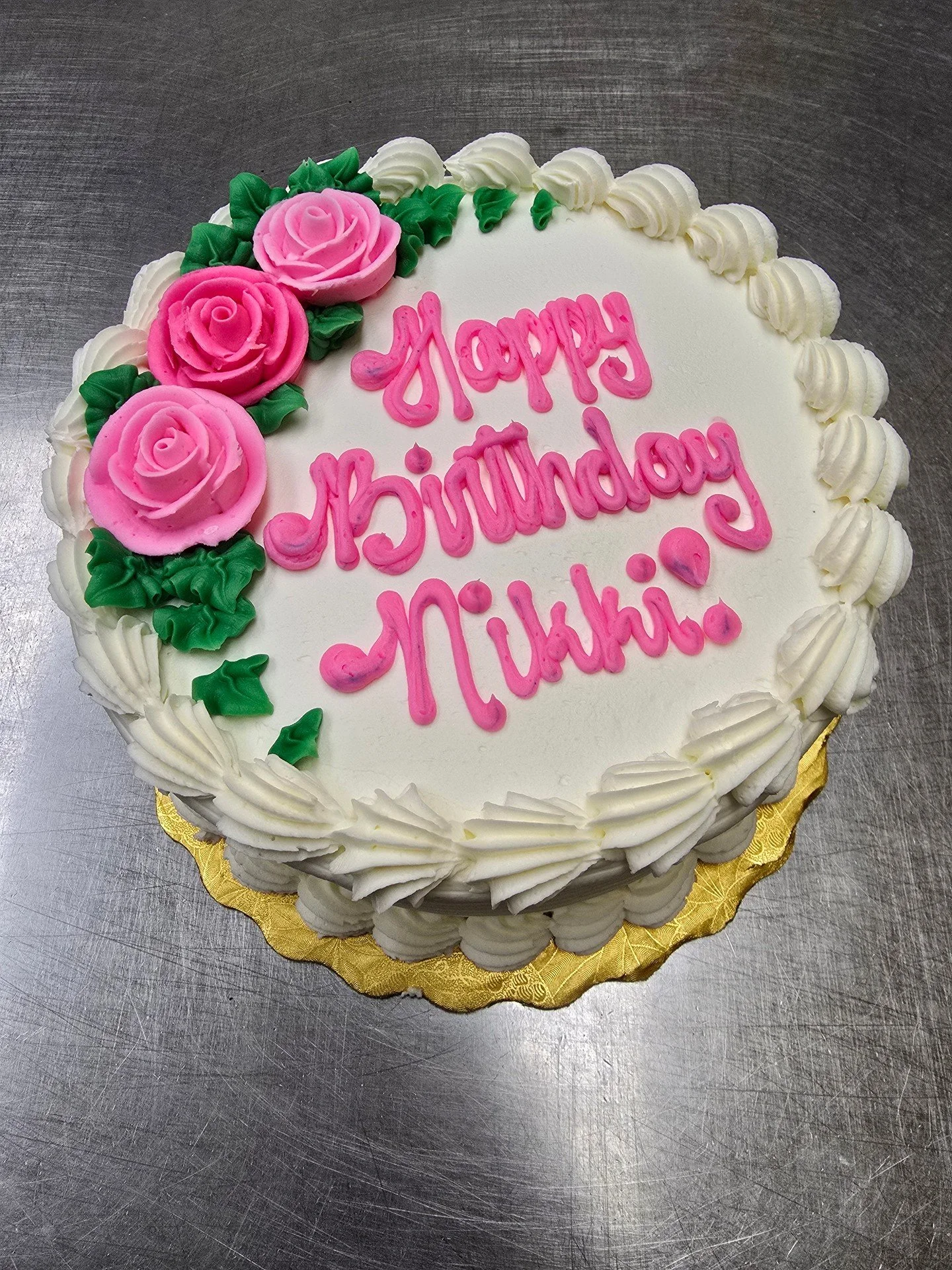Happy Birthday Nikki! #antoinespastryshop #cake #cakes #vanilla