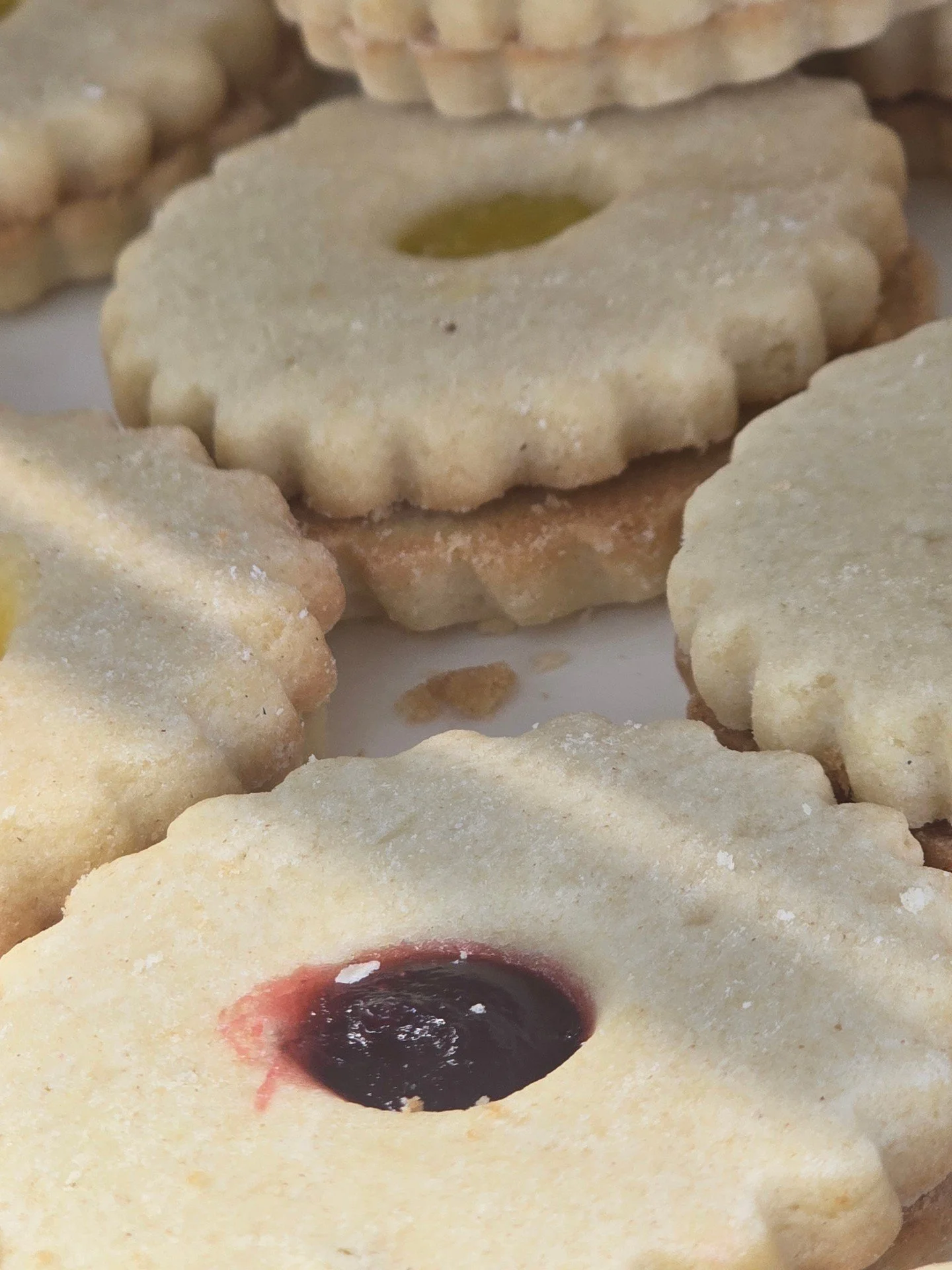 Raspberry filled and Lemon filled Sable Cookies! #antoinespastryshop #cookie #cookies #italian #italy #sable #sablecookies #richthebaker #cookiesbythepound
