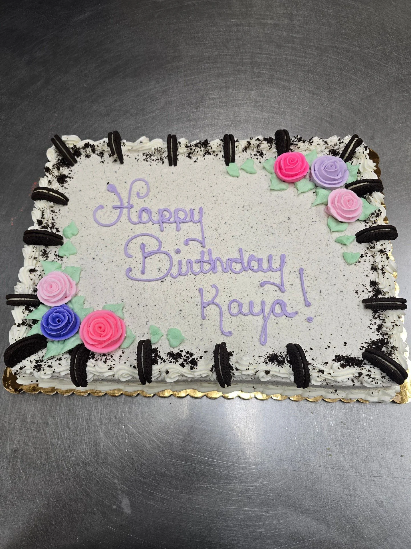 Happy Birthday Kaya! #antoinespastryshop #cake #cakes #oreo #customcake #richthebaker #chocolate #frosting #oreofrosting