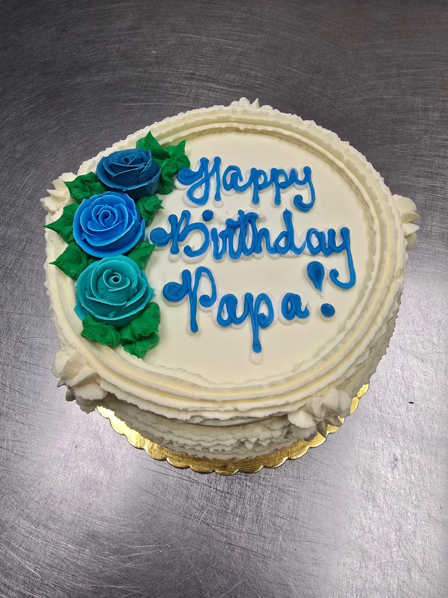 Happy Birthday Papa! #antoinespastryshop #cake #cakes #whipcreamstrawberrycake #customcake #richthebaker #whipcream #strawberry #icing