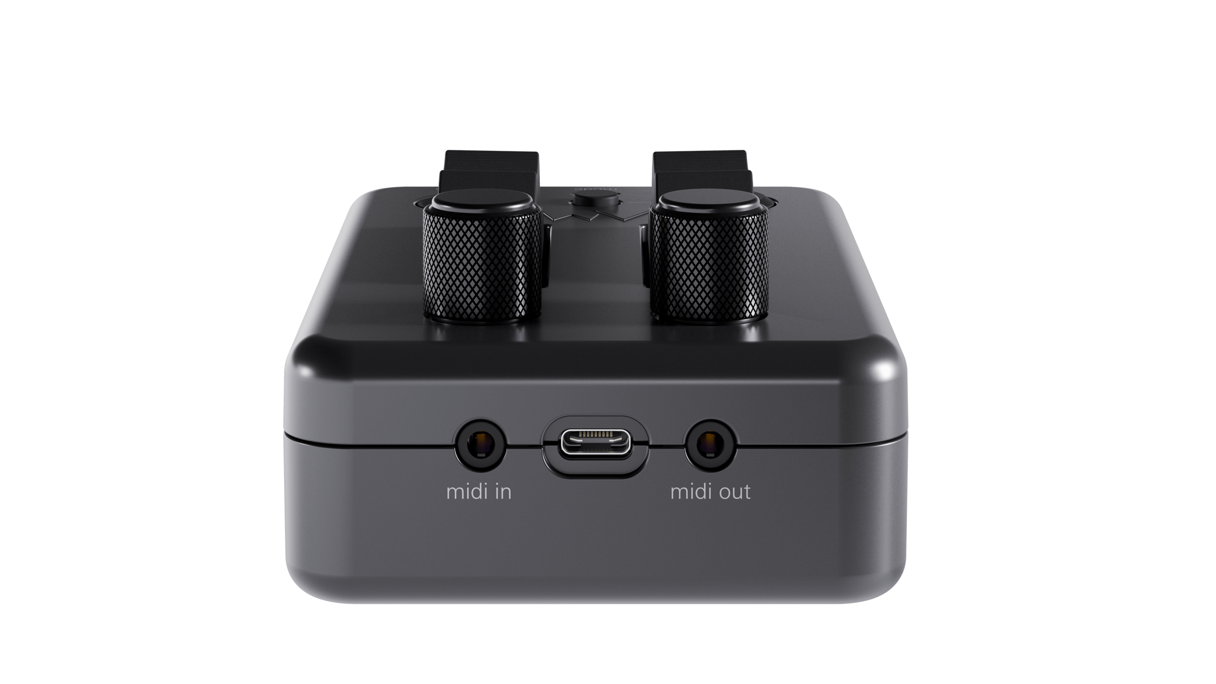 Minimalist hardware interface crafted by a design agency for expressive electronic performance.