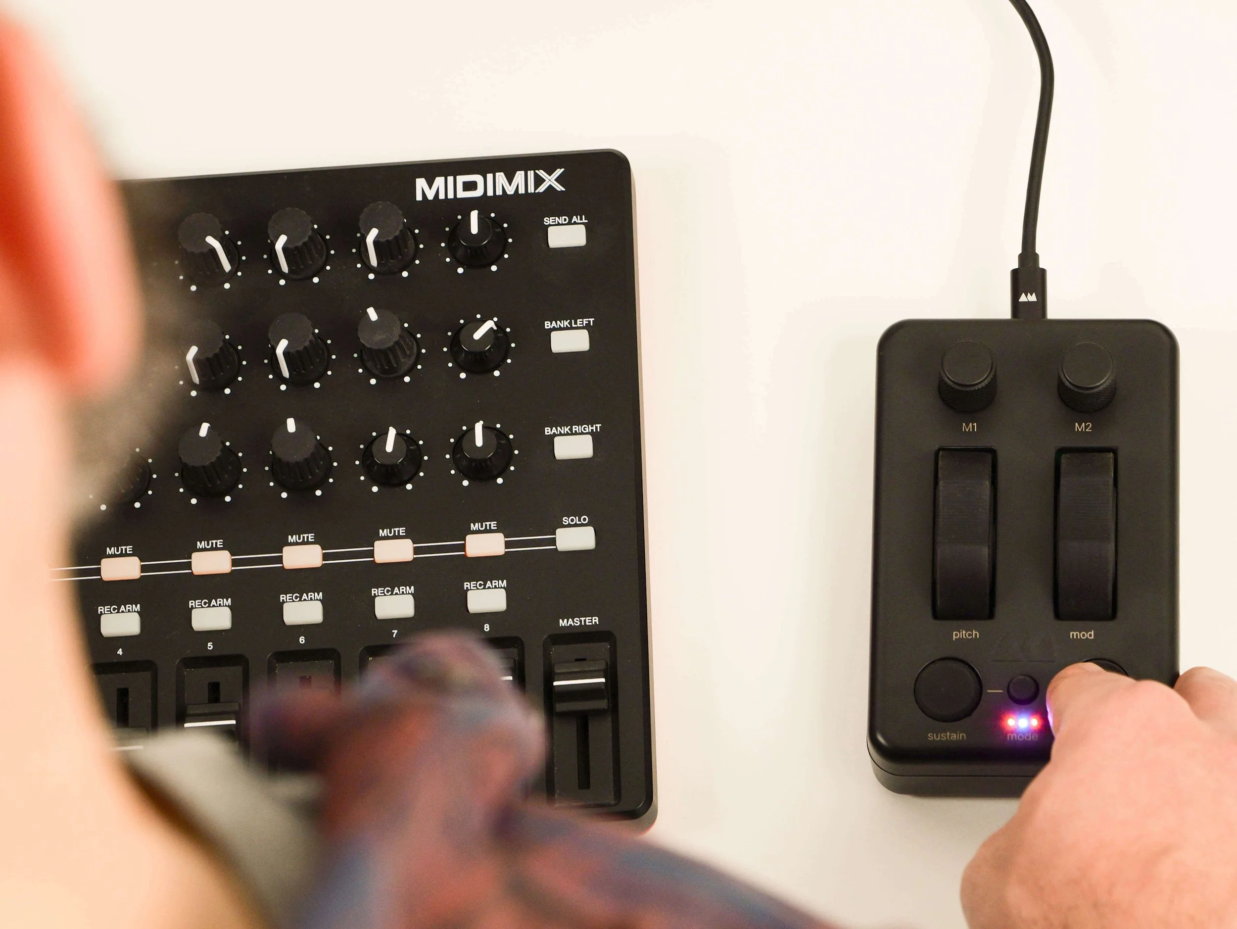 MODPOD featuring aftertouch in use enabling real time aftertouch over USB on your DAW of choice
