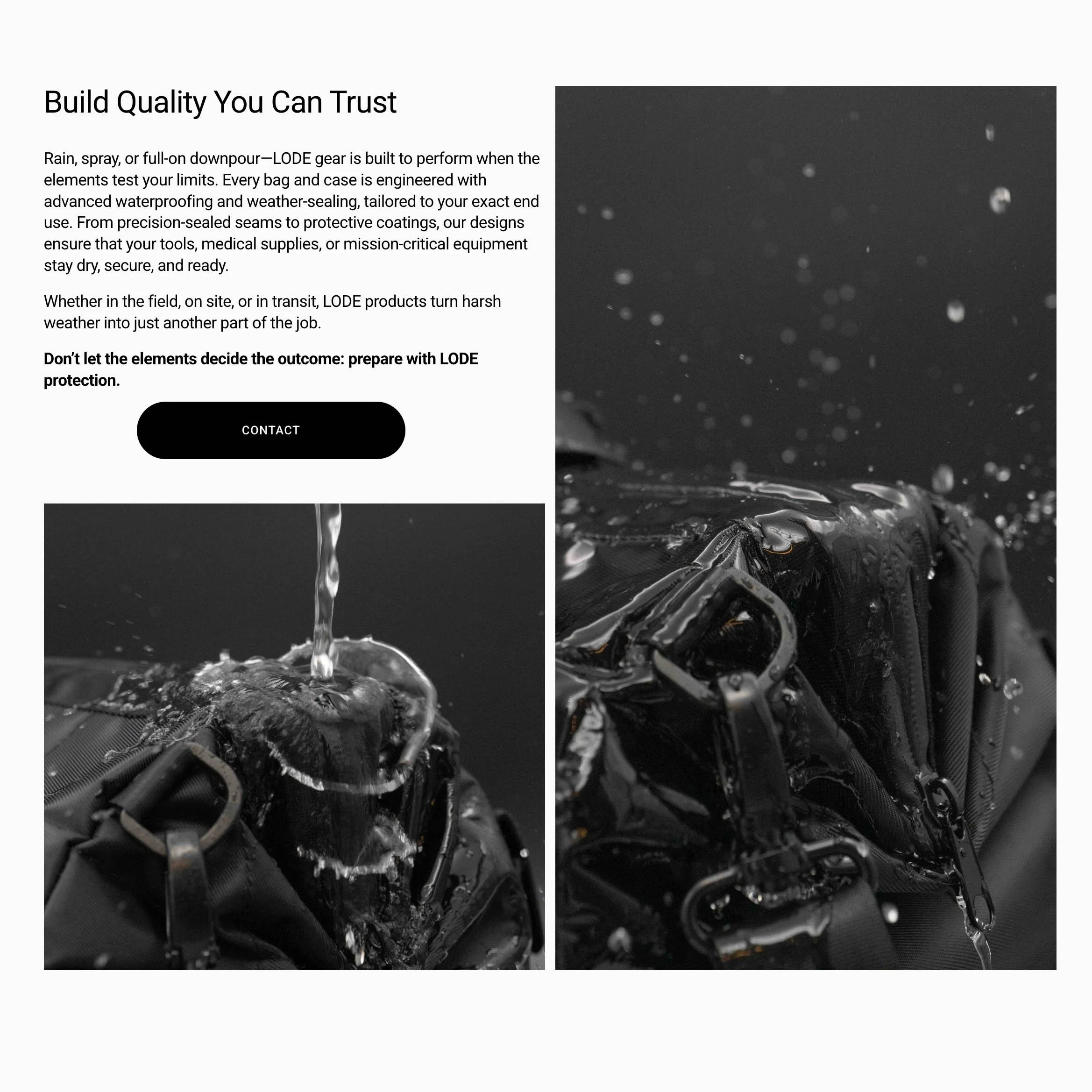 Website content image presenting LODE Group product photography and visual branding.