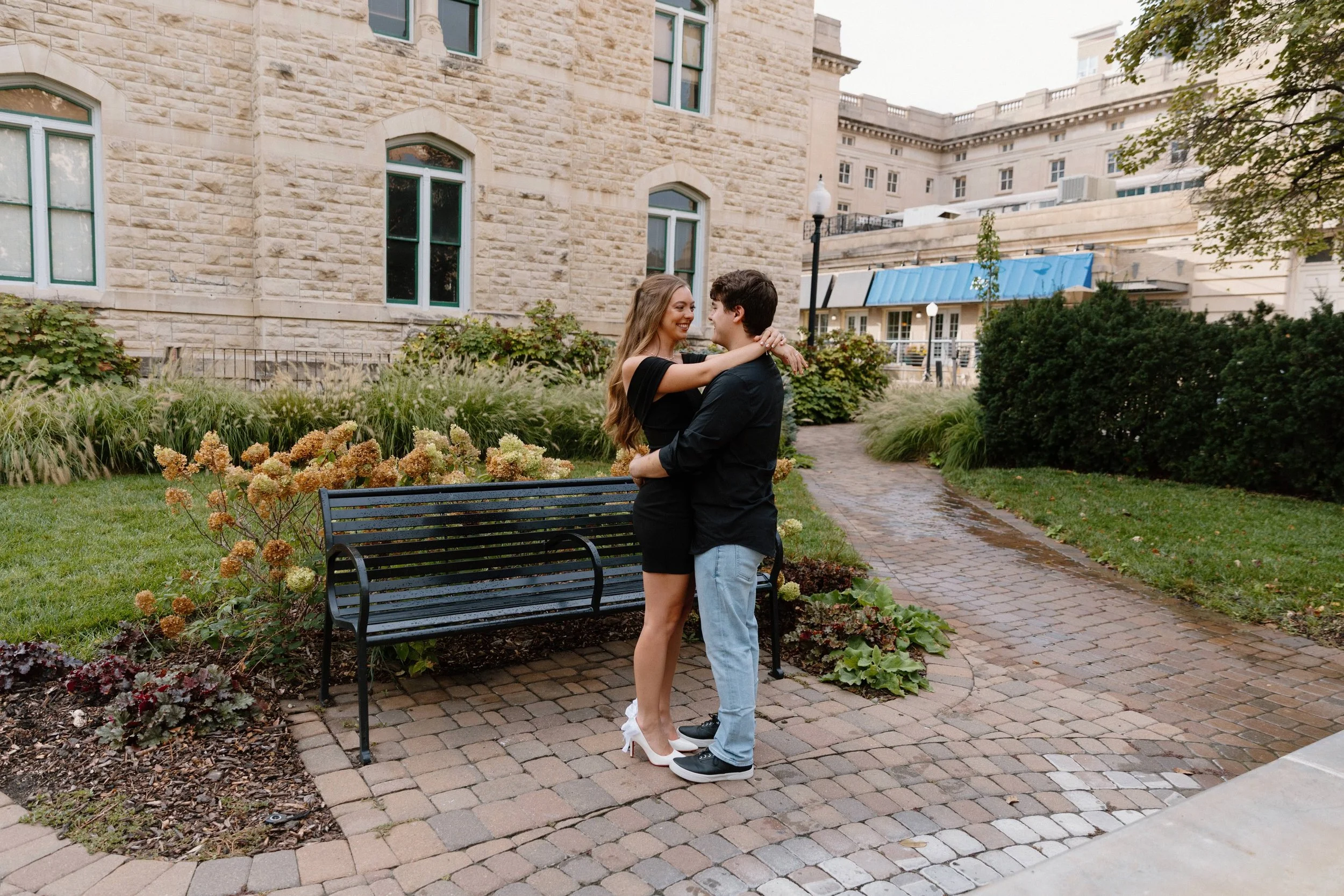 downtown lincoln engagement photos