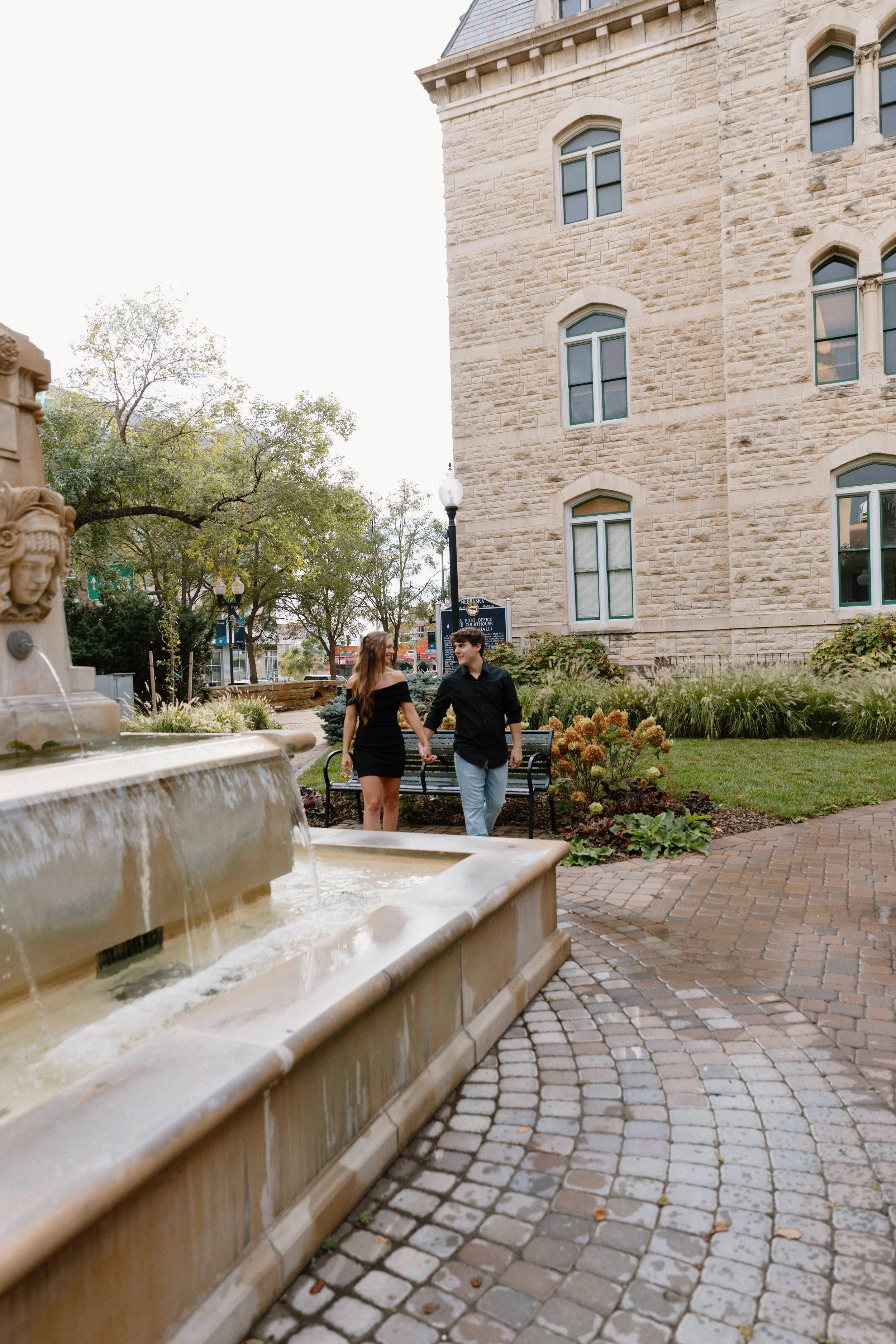 downtown lincoln engagement photos