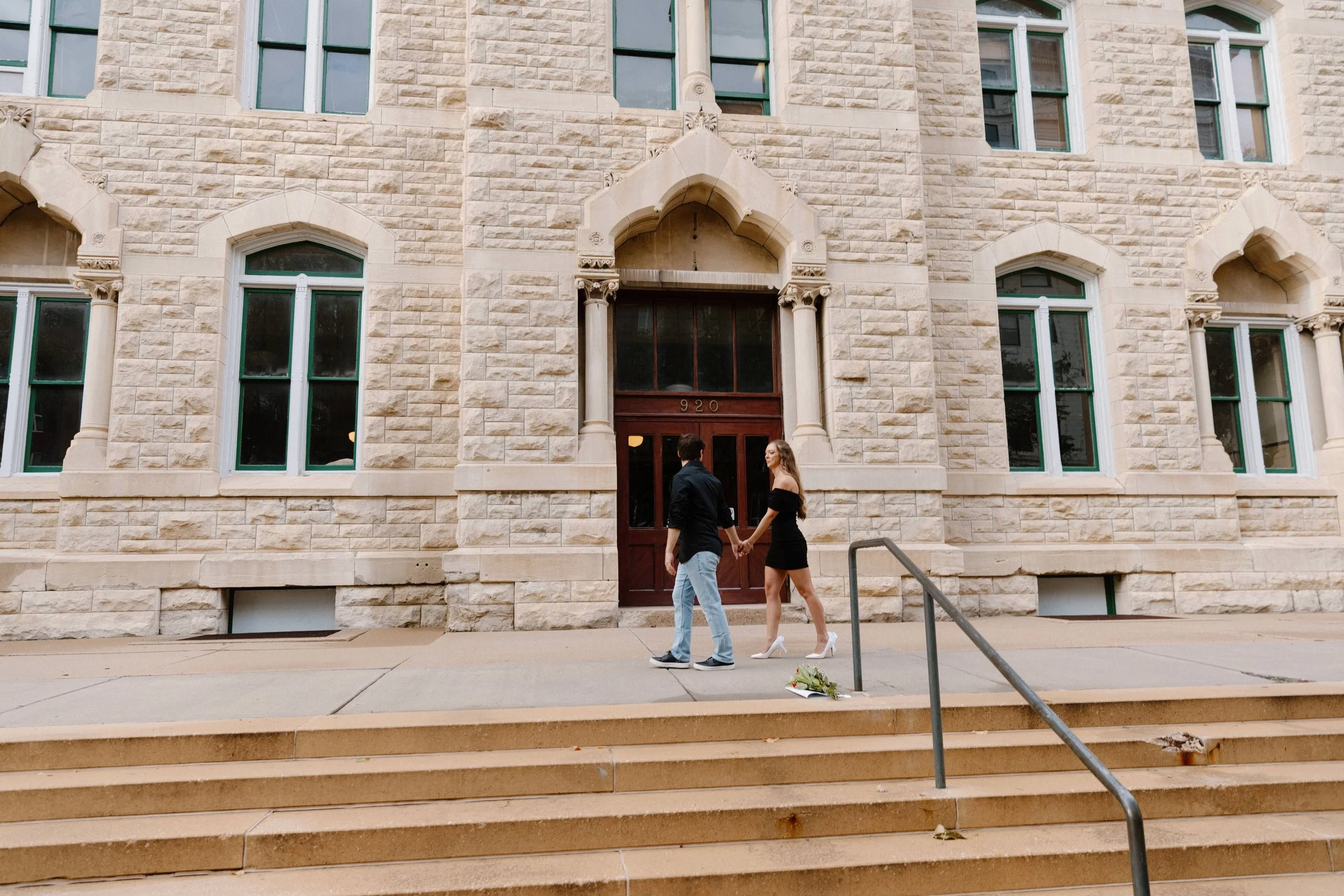 downtown lincoln engagement photos
