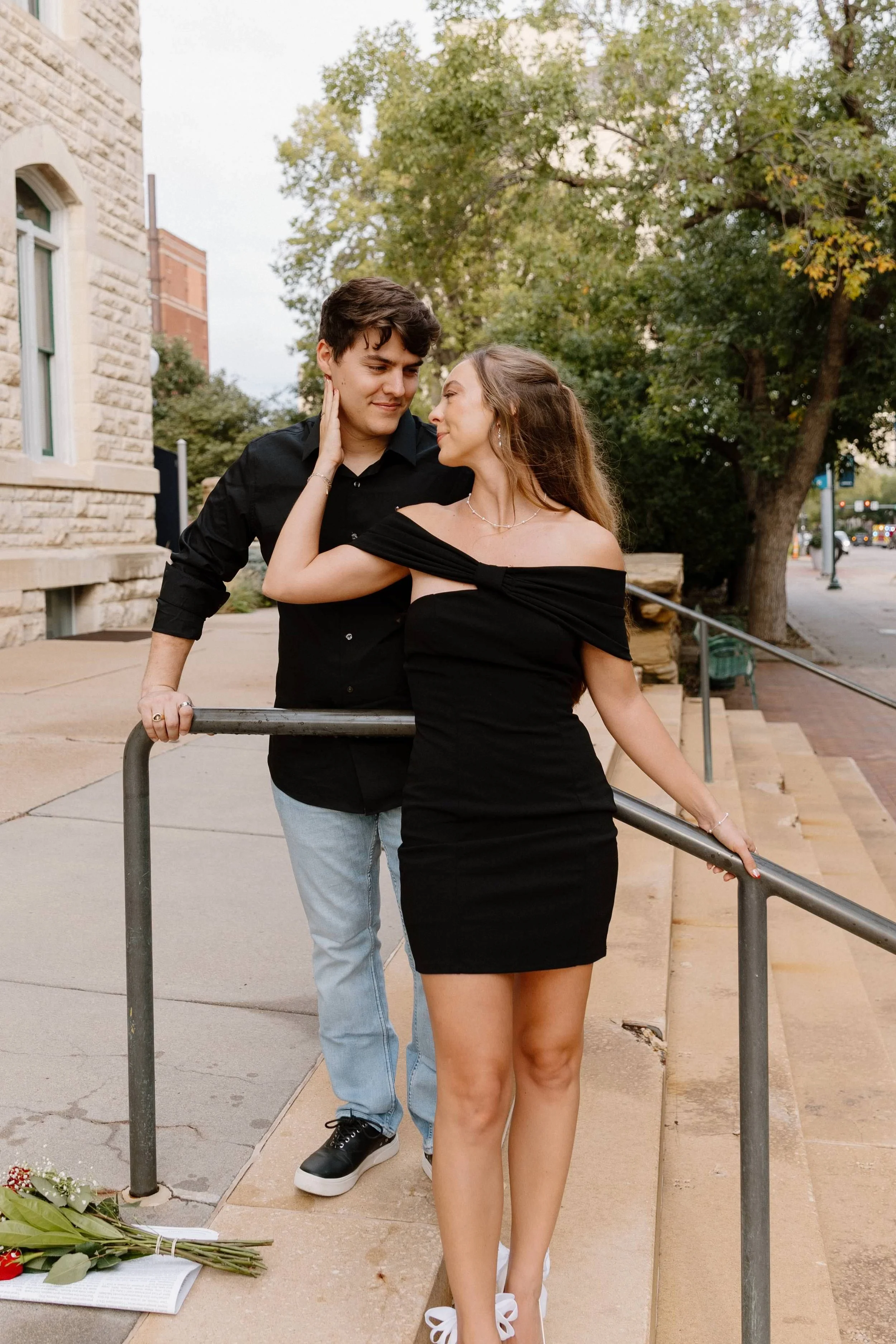 downtown lincoln engagement photos