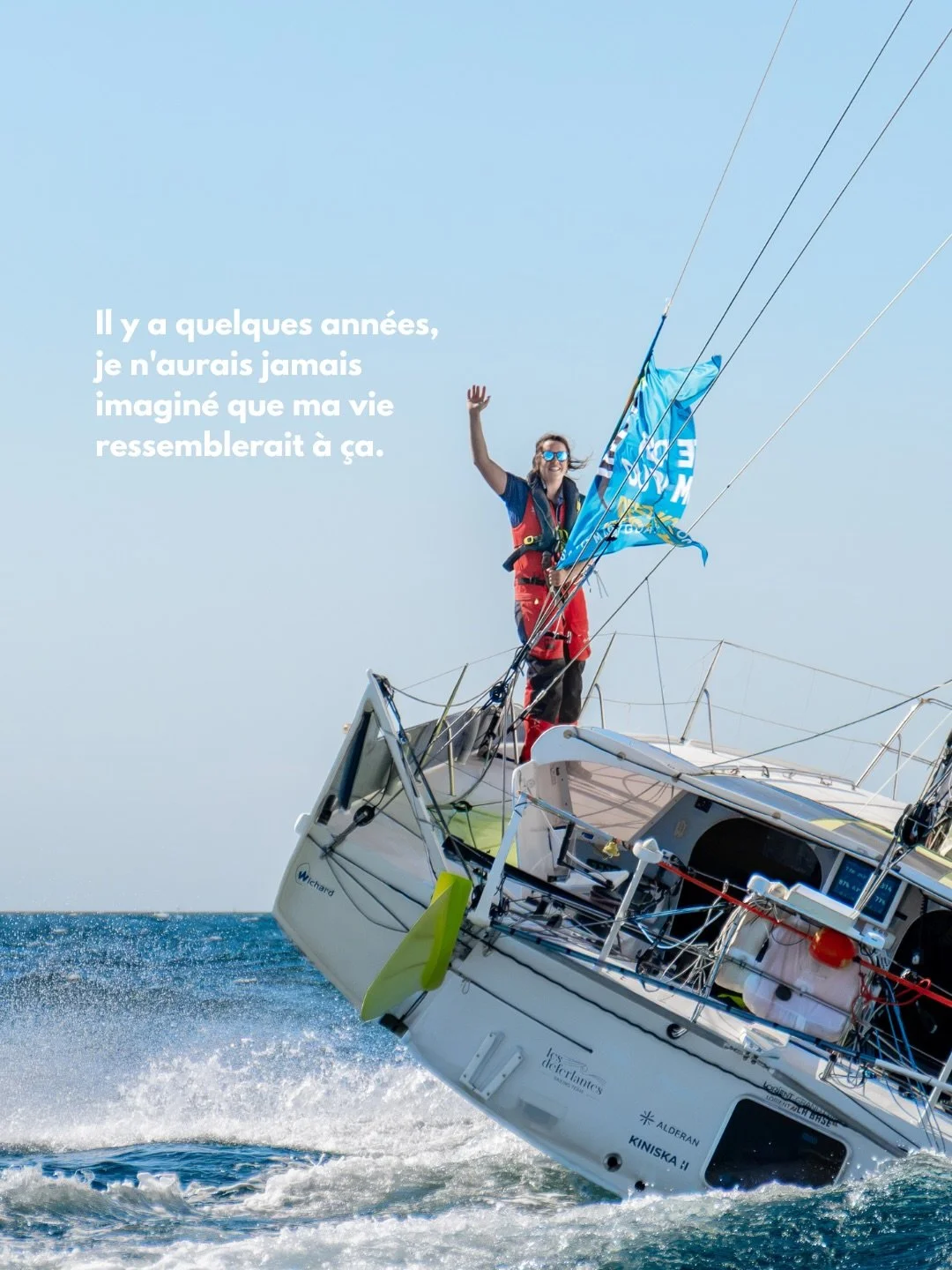 Il y a seulement 7 ans, je n&rsquo;aurais jamais imagin&eacute; que ma vie prendrait cette direction.

Aujourd&rsquo;hui, je vais prendre le d&eacute;part de la @route_du_rhum tout en d&eacute;veloppant une &eacute;curie f&eacute;minine qui me tient 