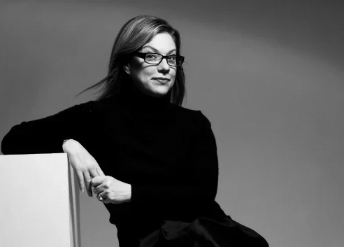 Debbie Millman in a black and white photo