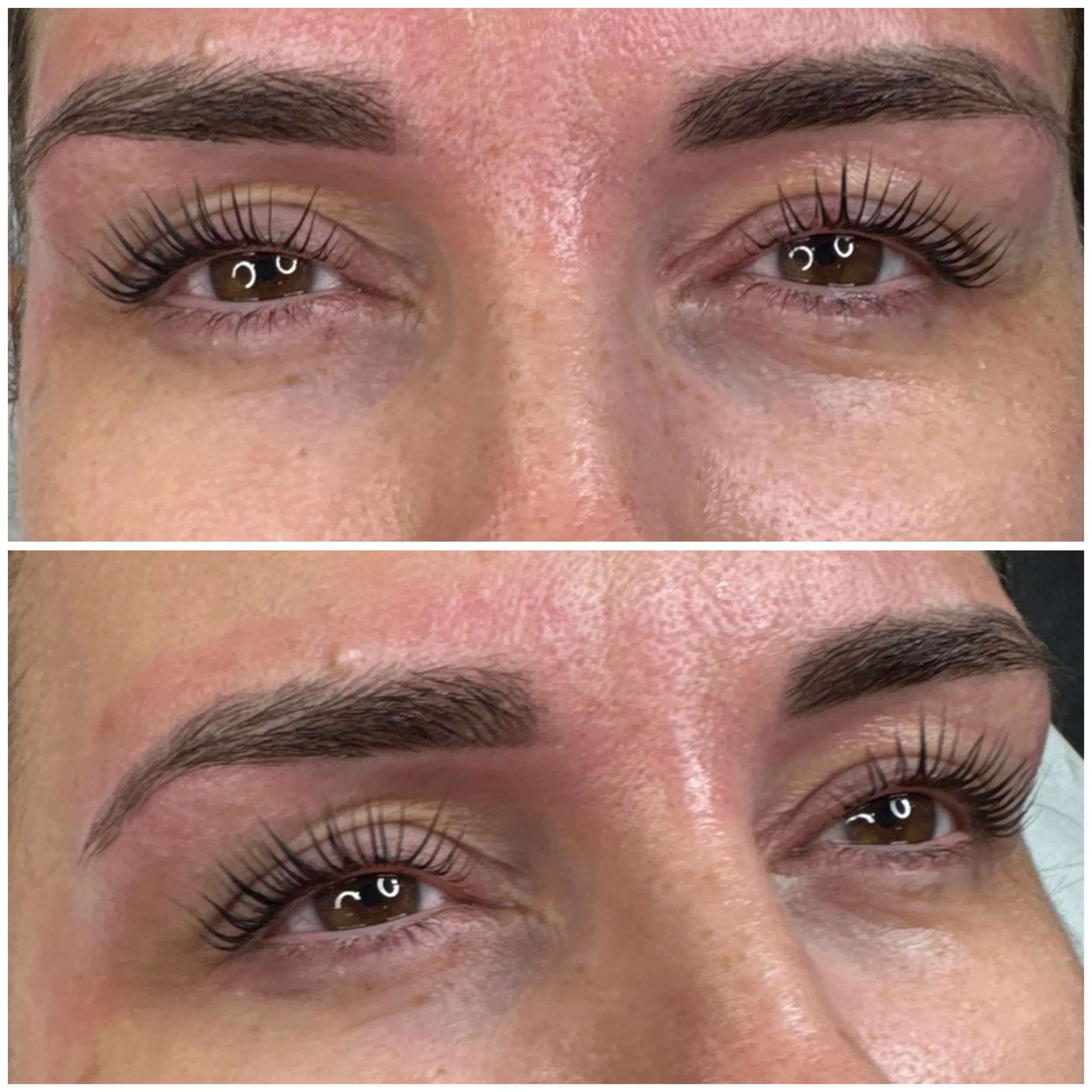 Example 1 - Korean Lashes before and after