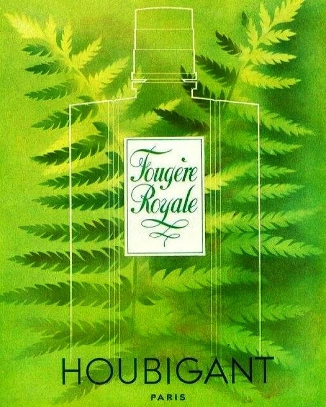 Annonsbild fr&aring;n 1950-talet f&ouml;r Houbigants Foug&egrave;re Royale, vilken anses vara historiens f&ouml;rsta moderna parfymkomposition.

Under slutet av 1800-talet ledde tekniska framsteg till att syntetiska r&aring;material f&ouml;r f&ouml;r