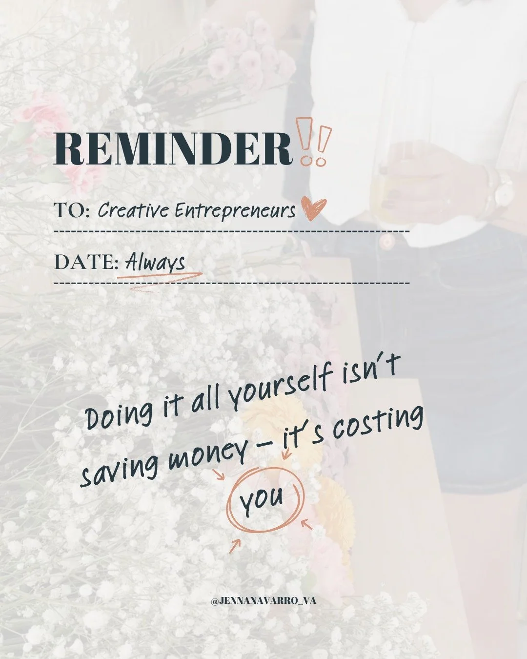here's a truth bomb: doing your own admin work isn't saving you money - it's costing you thousands 💀

I get it. when you're building a business, it feels like you should be able to handle everything yourself. but here's what most entrepreneurs don't
