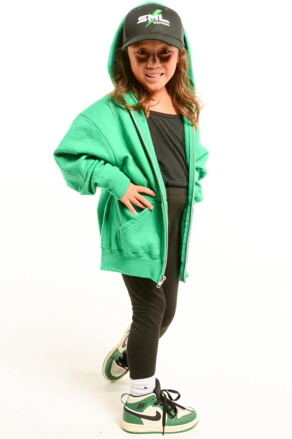 SML Kids Kelly Green Hoodie — SML ELECTRICAL LLC