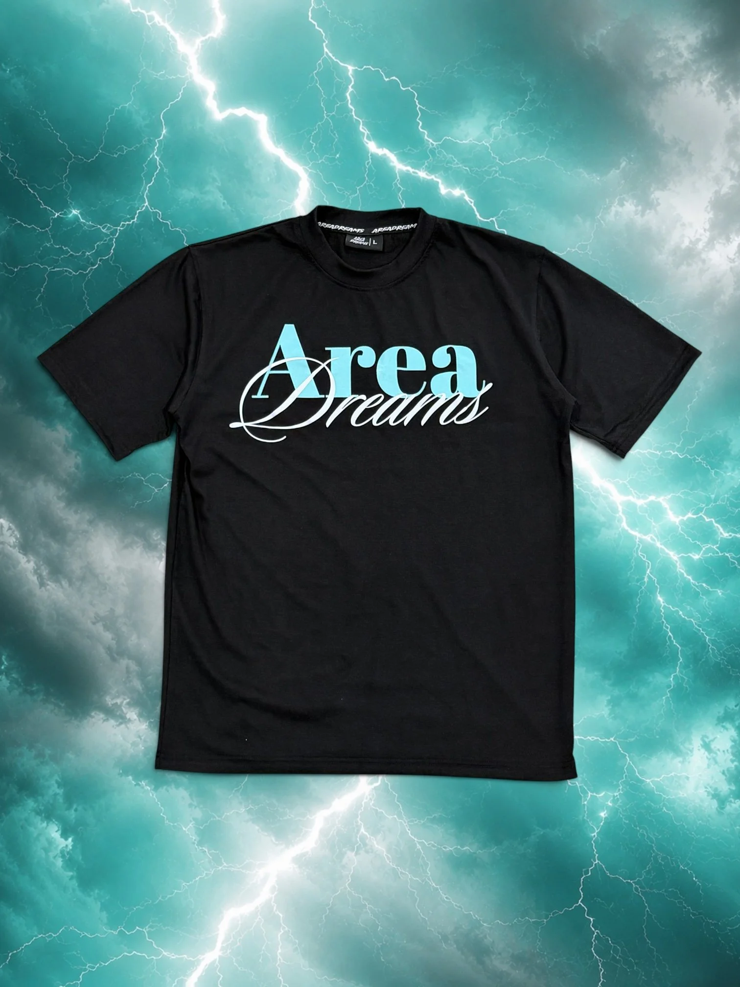 Calligraphy Tee Illuminate Mint / Black