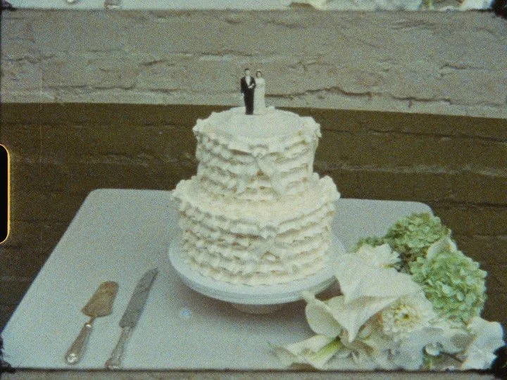 Reception postcards from A + T&rsquo;s beautiful day, captured on super 8 for that classic home movie feel🕯️

reception venue: @oldpalmliquor 
photography: @brownpaperparcel 
super 8 video: @flamesinframe 
florals: @rosestudios___ 
cake: @mali_bakes
