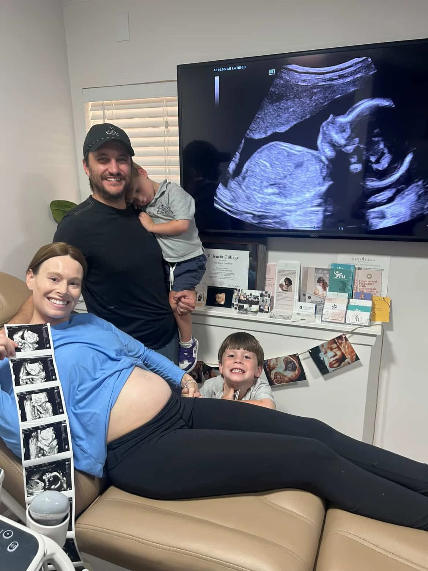 Such a wonderful time with this beautiful family for the anatomy scan! Yes , children are welcome in our office and we have a playroom!
