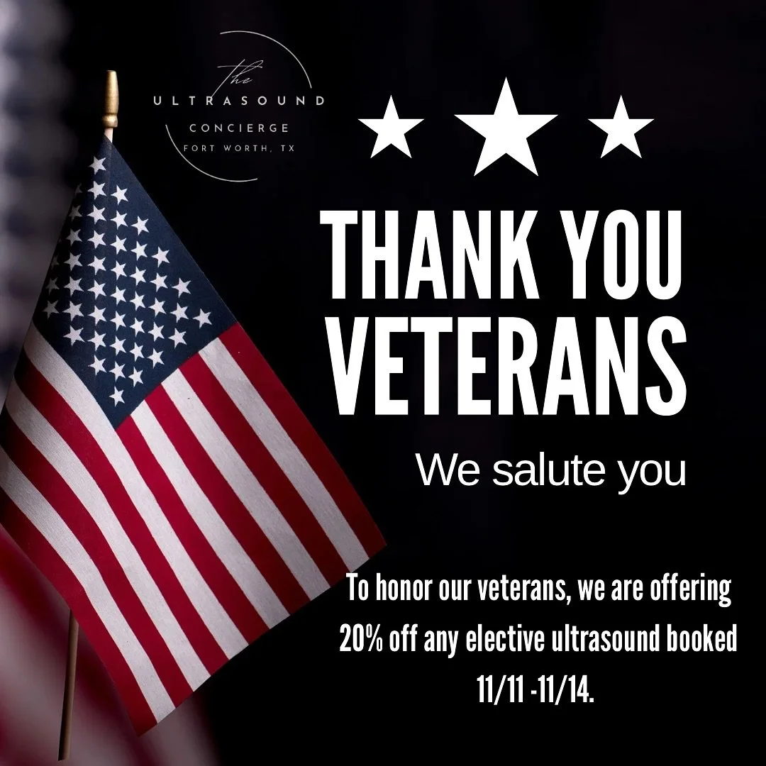 Some of our favorite people are Veterans or the wives of Veterans!🇺🇸 We want to honor expecting veteran families this week Tuesday-Friday by offering 20% off any elective scan. Please share!  #veteransupport #veterandiscount #loveourveterans